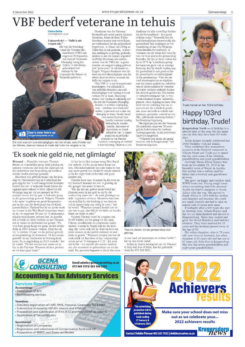 Krugersdorp News 9 December 2022 page 3