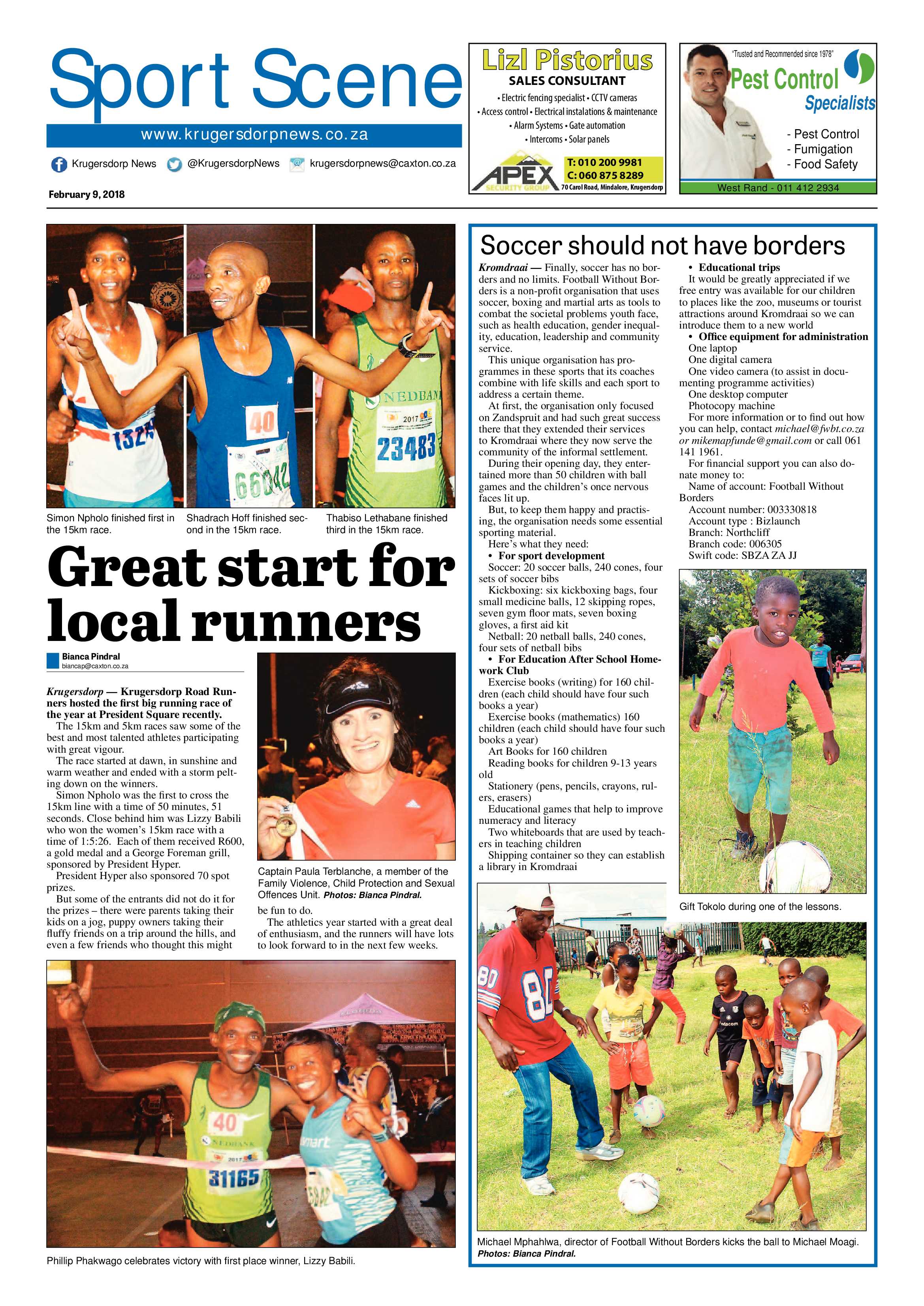 Krugersdorp News 9 February 2018 page 16