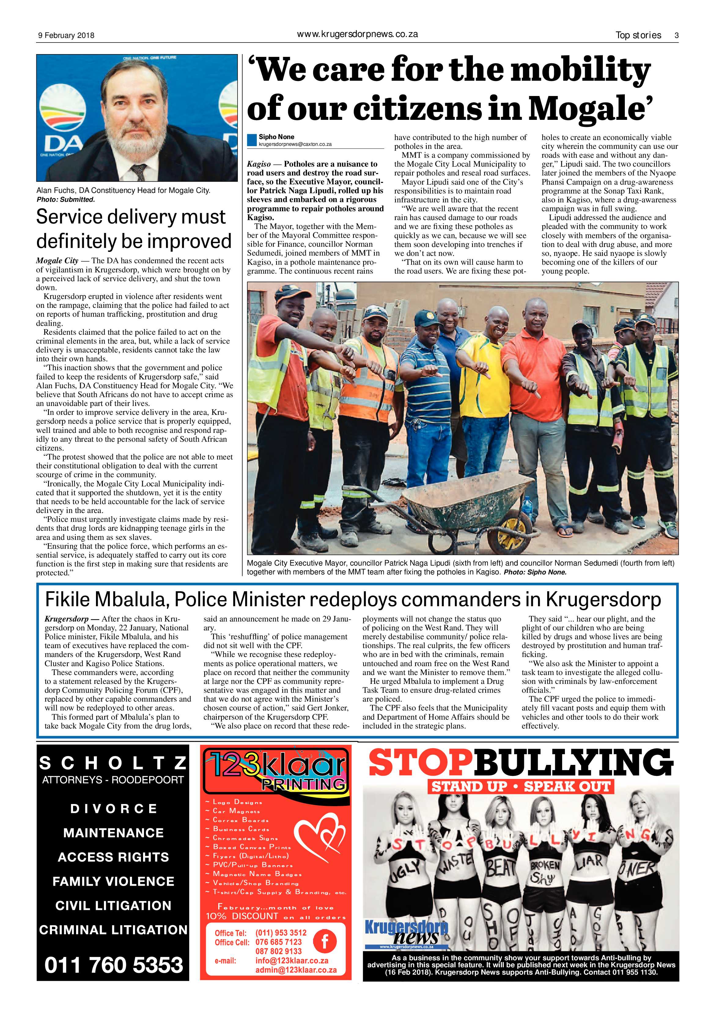 Krugersdorp News 9 February 2018 page 3