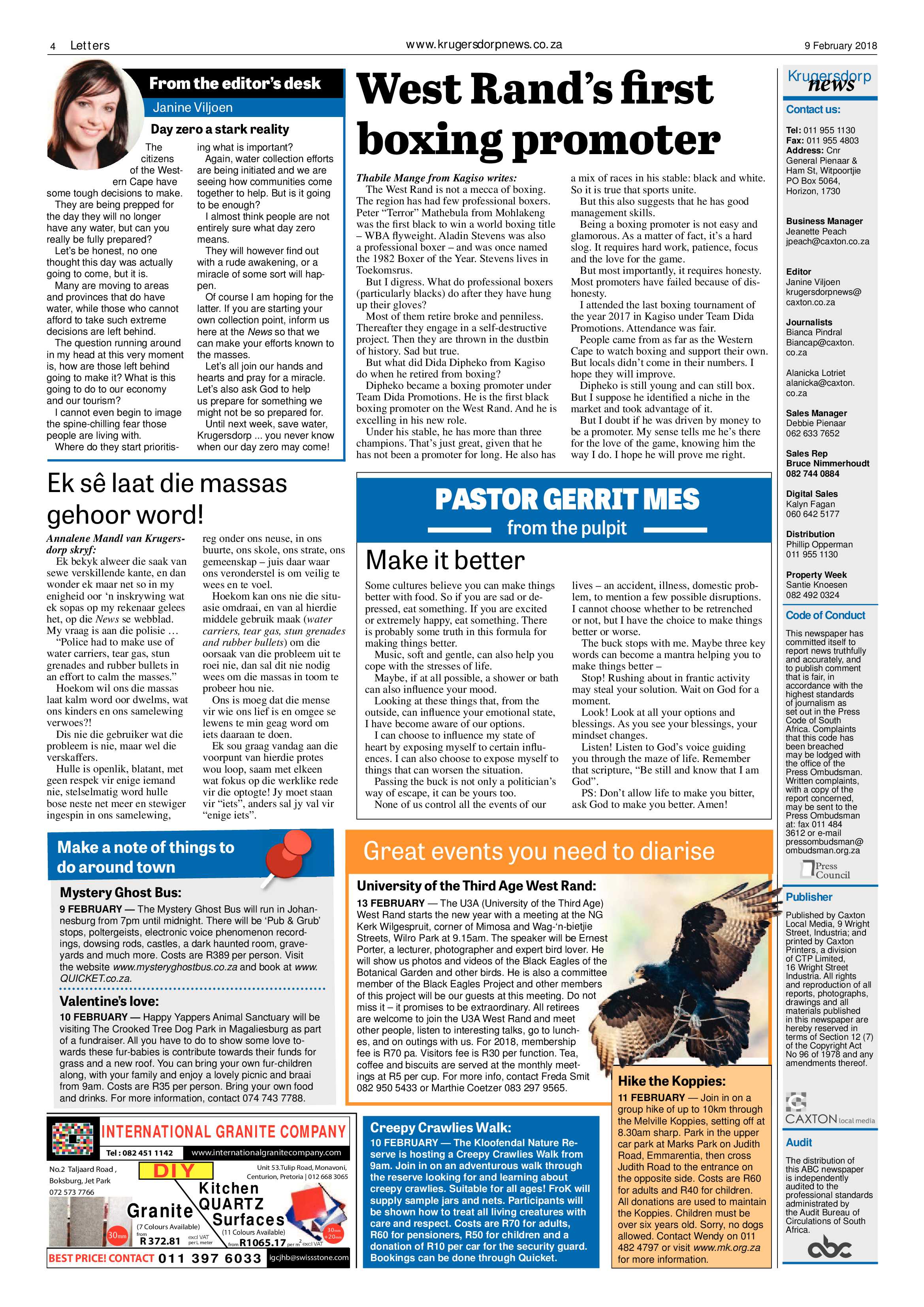 Krugersdorp News 9 February 2018 page 4