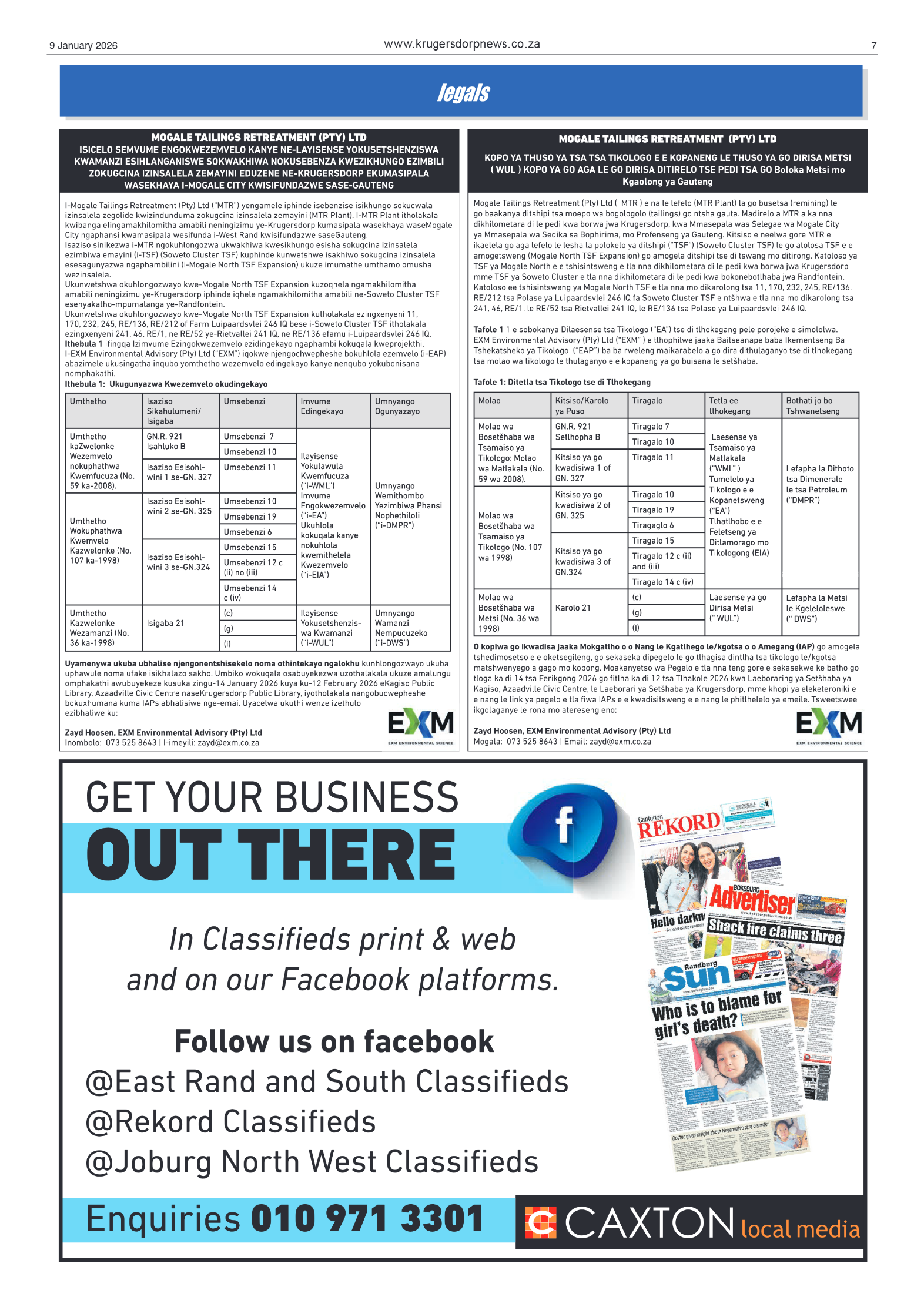 Krugersdorp News 9 January 20206 page 7