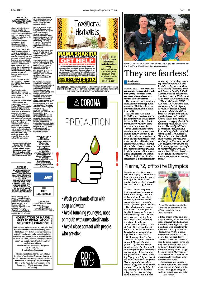 Krugersdorp News 9 July 2021 page 11