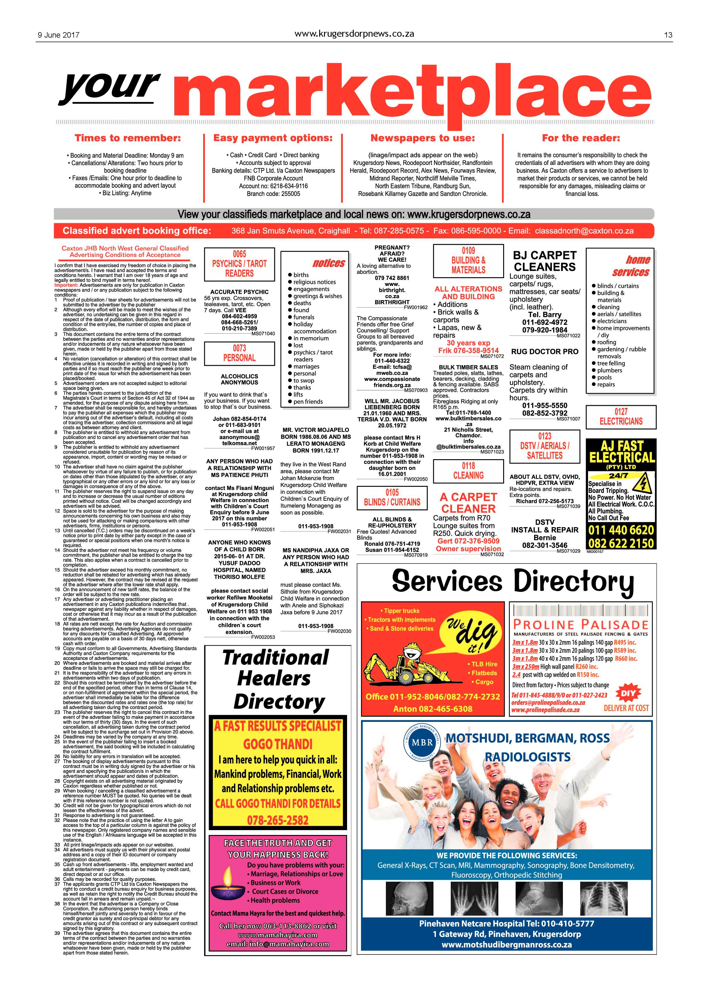 Krugersdorp News 9 June 2017 page 13