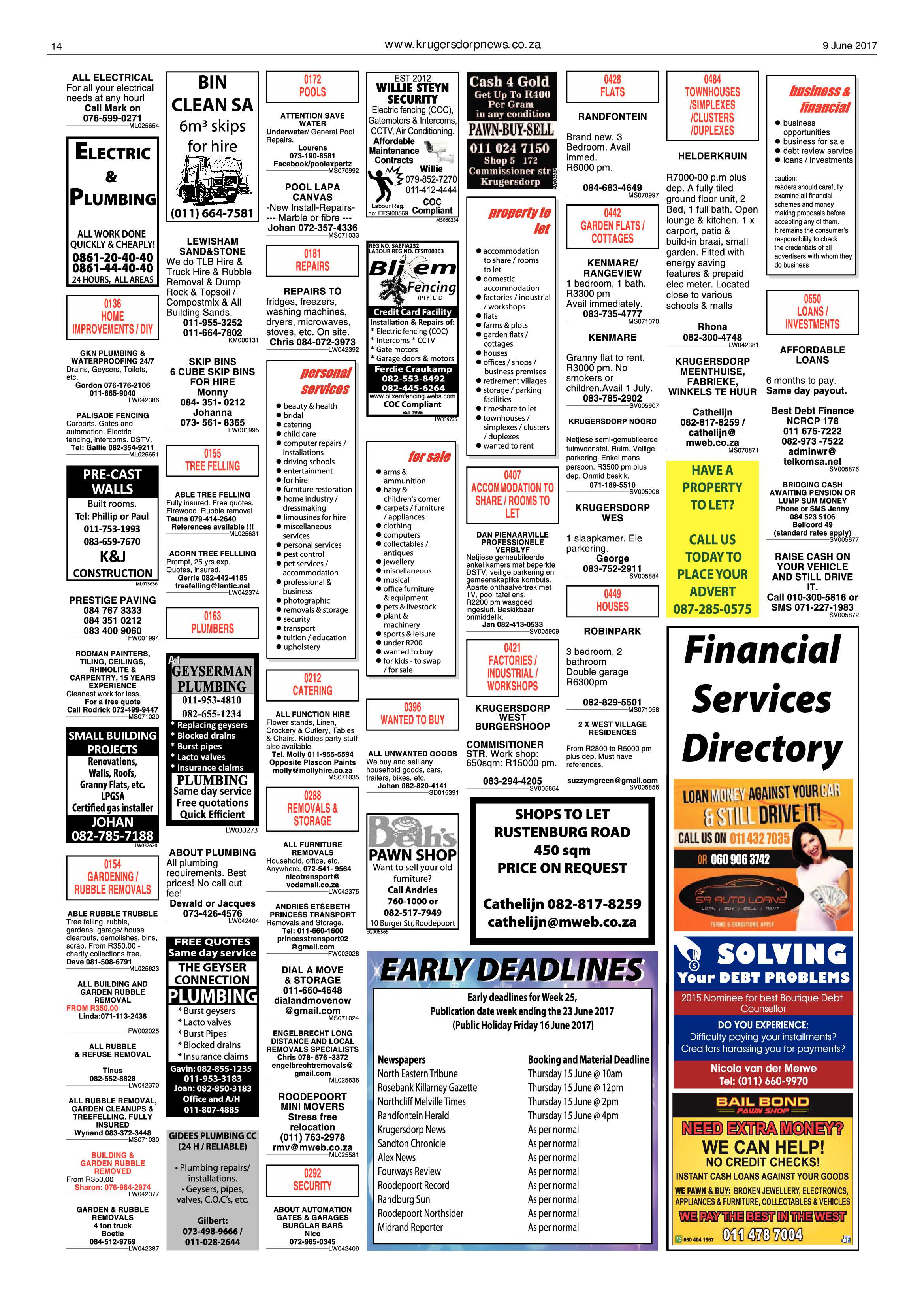 Krugersdorp News 9 June 2017 page 14