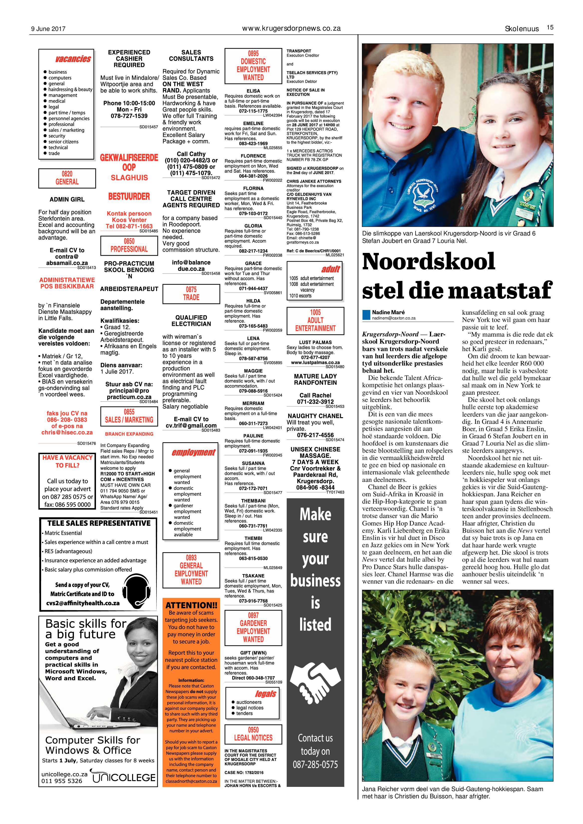 Krugersdorp News 9 June 2017 page 15