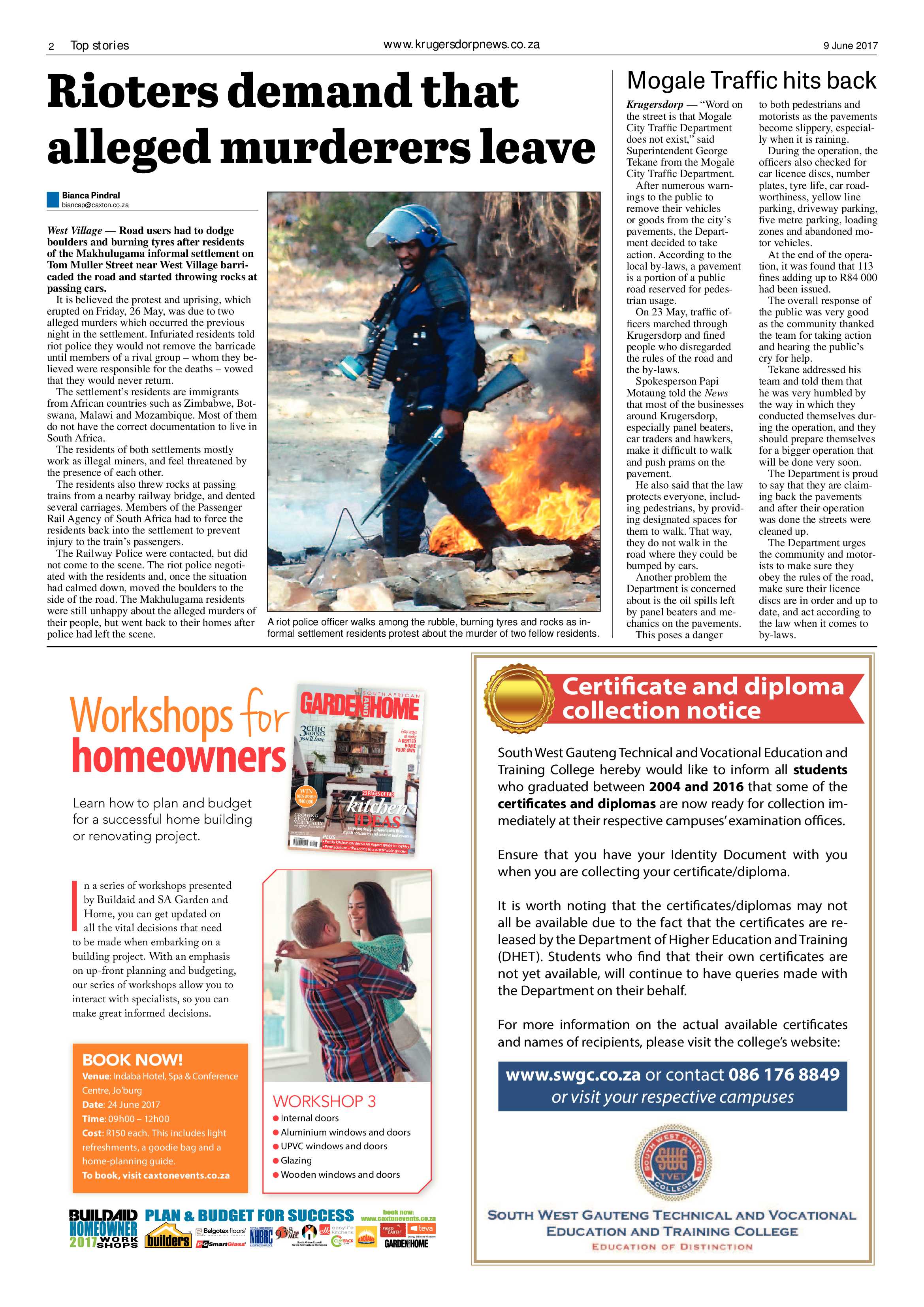 Krugersdorp News 9 June 2017 page 2
