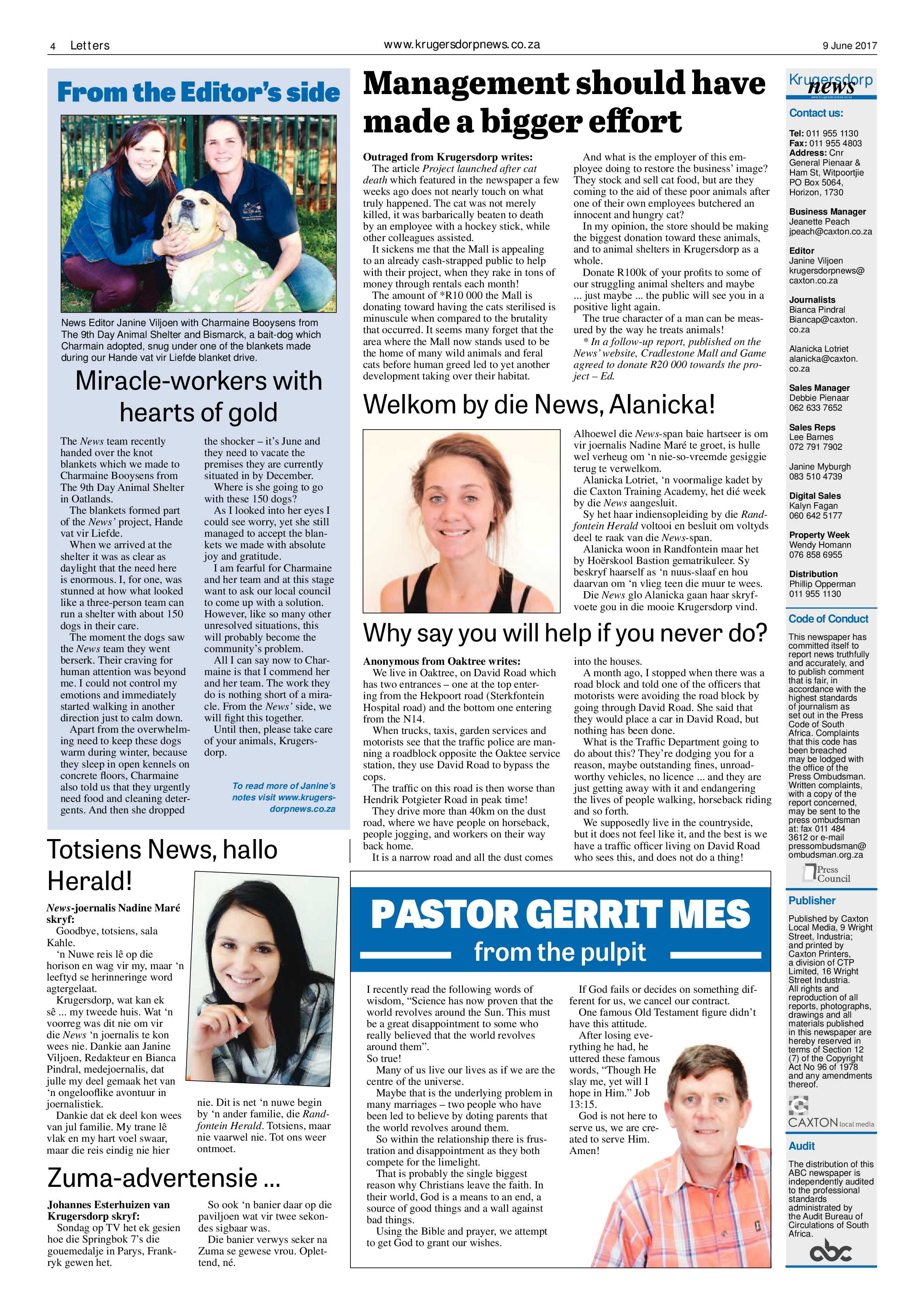 Krugersdorp News 9 June 2017 page 4