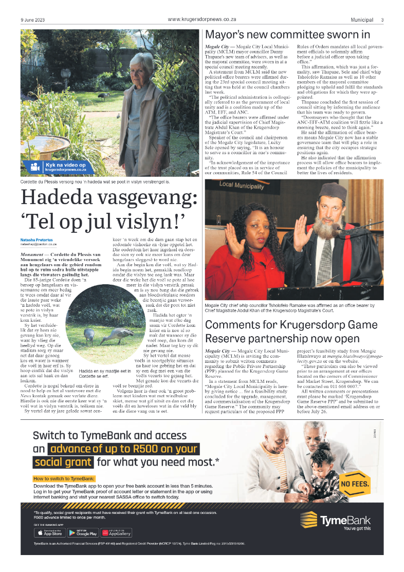 Kruguersdorp News 9 June 2023 page 3