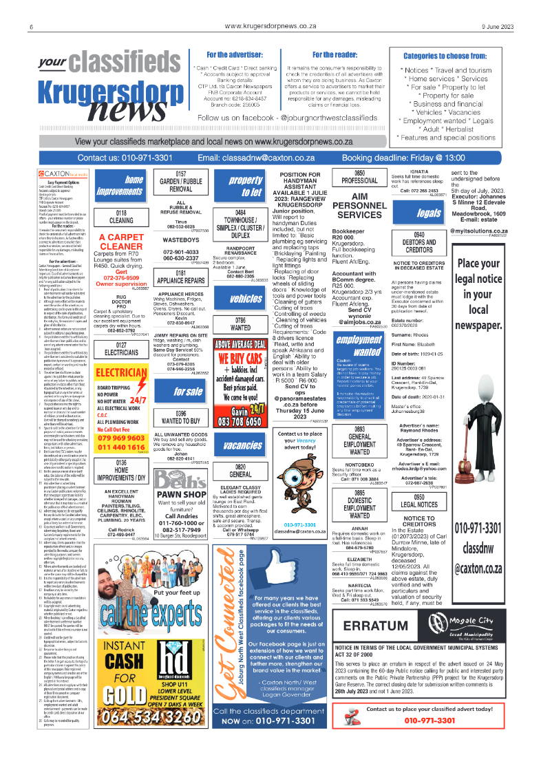 Kruguersdorp News 9 June 2023 page 6