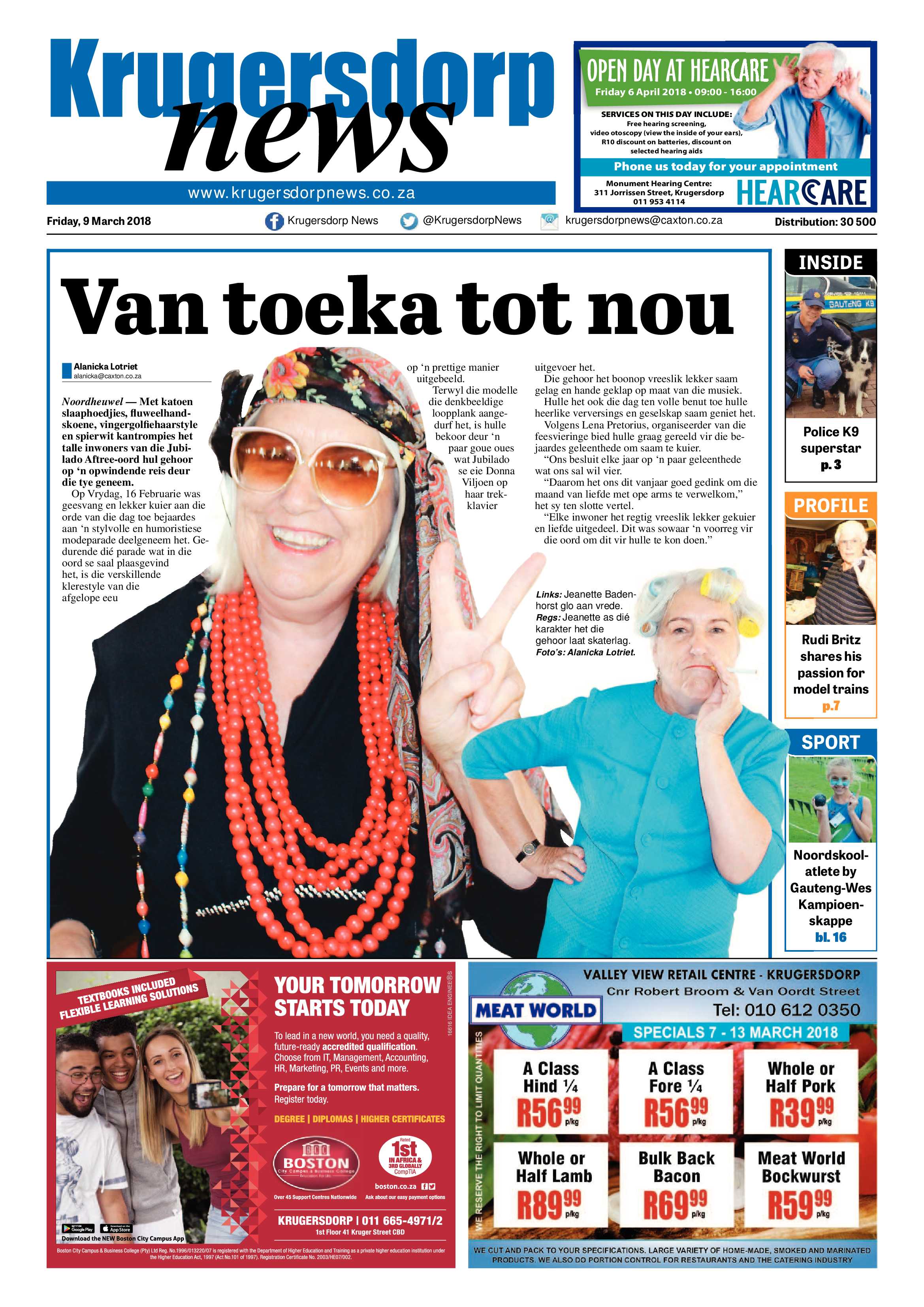 Krugersdorp News 9 March 2018 page 1