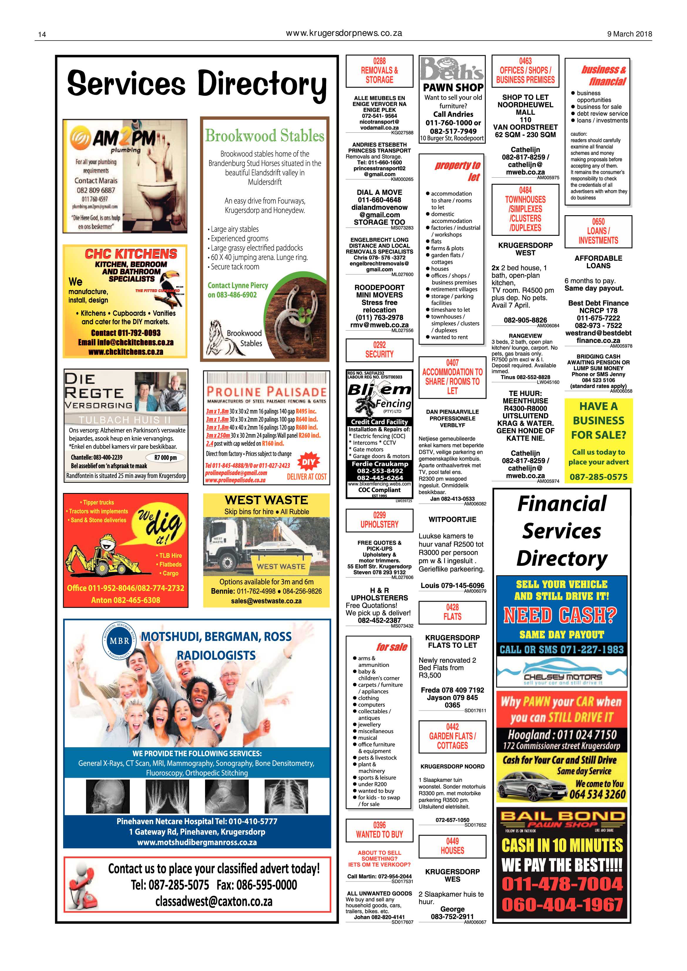 Krugersdorp News 9 March 2018 page 14