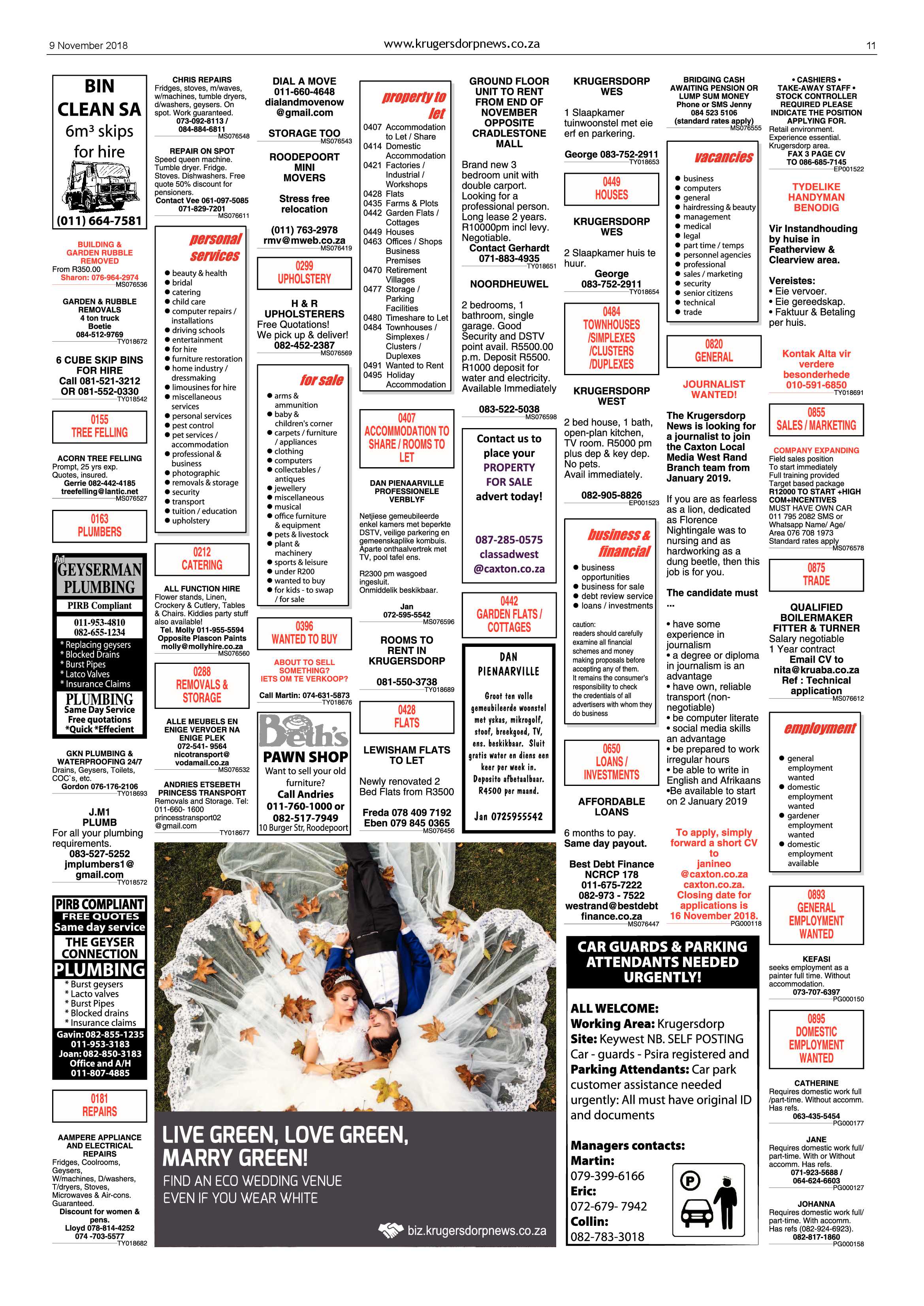 Krugersdorp News 9 November 2018 page 11