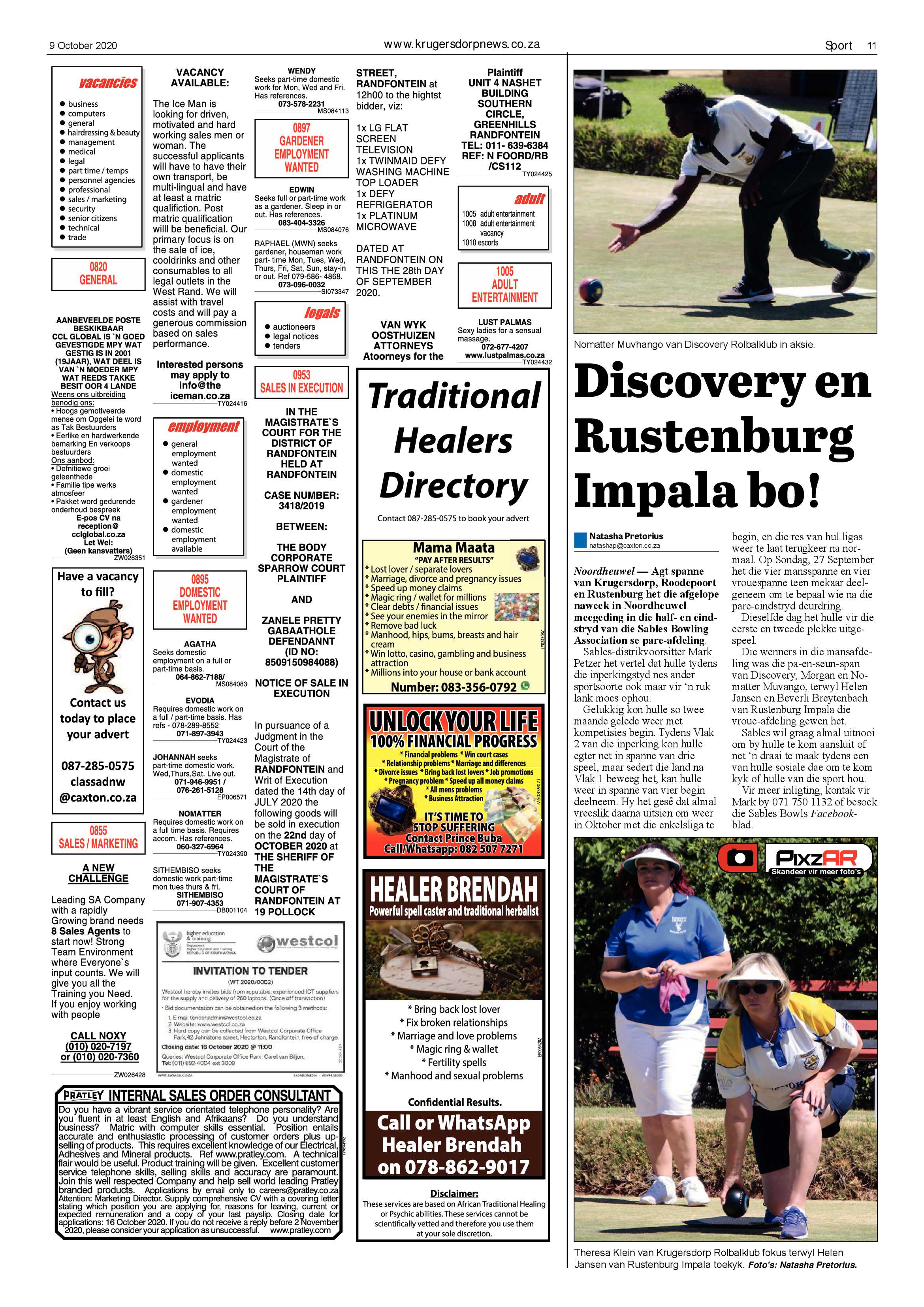 Krugersdorp News 9 October 2020 page 11