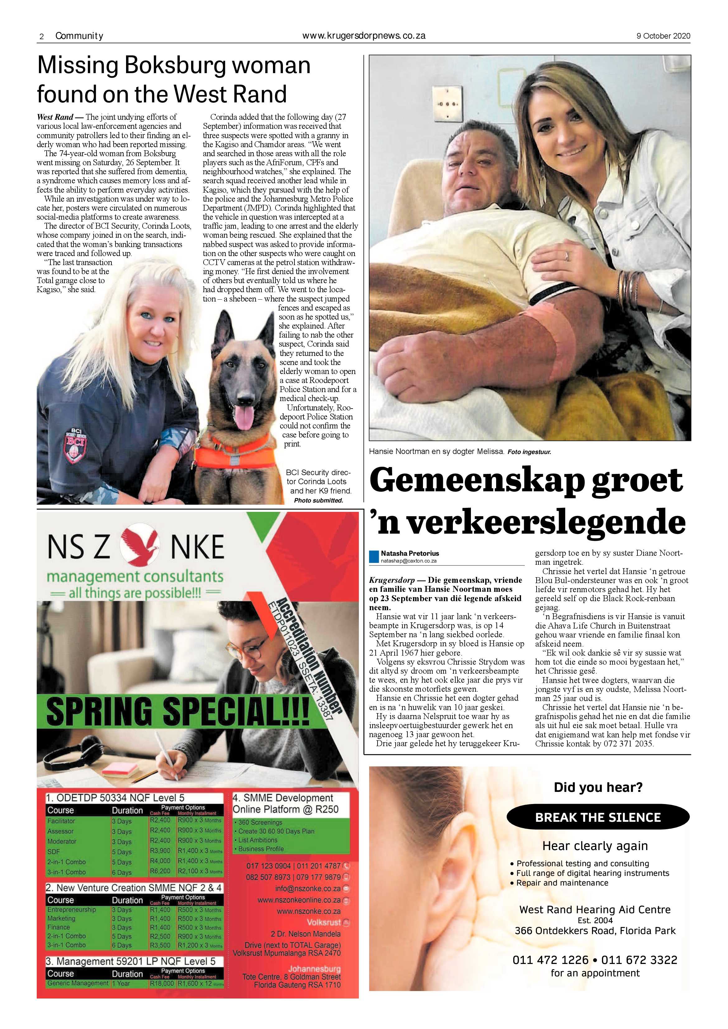 Krugersdorp News 9 October 2020 page 2
