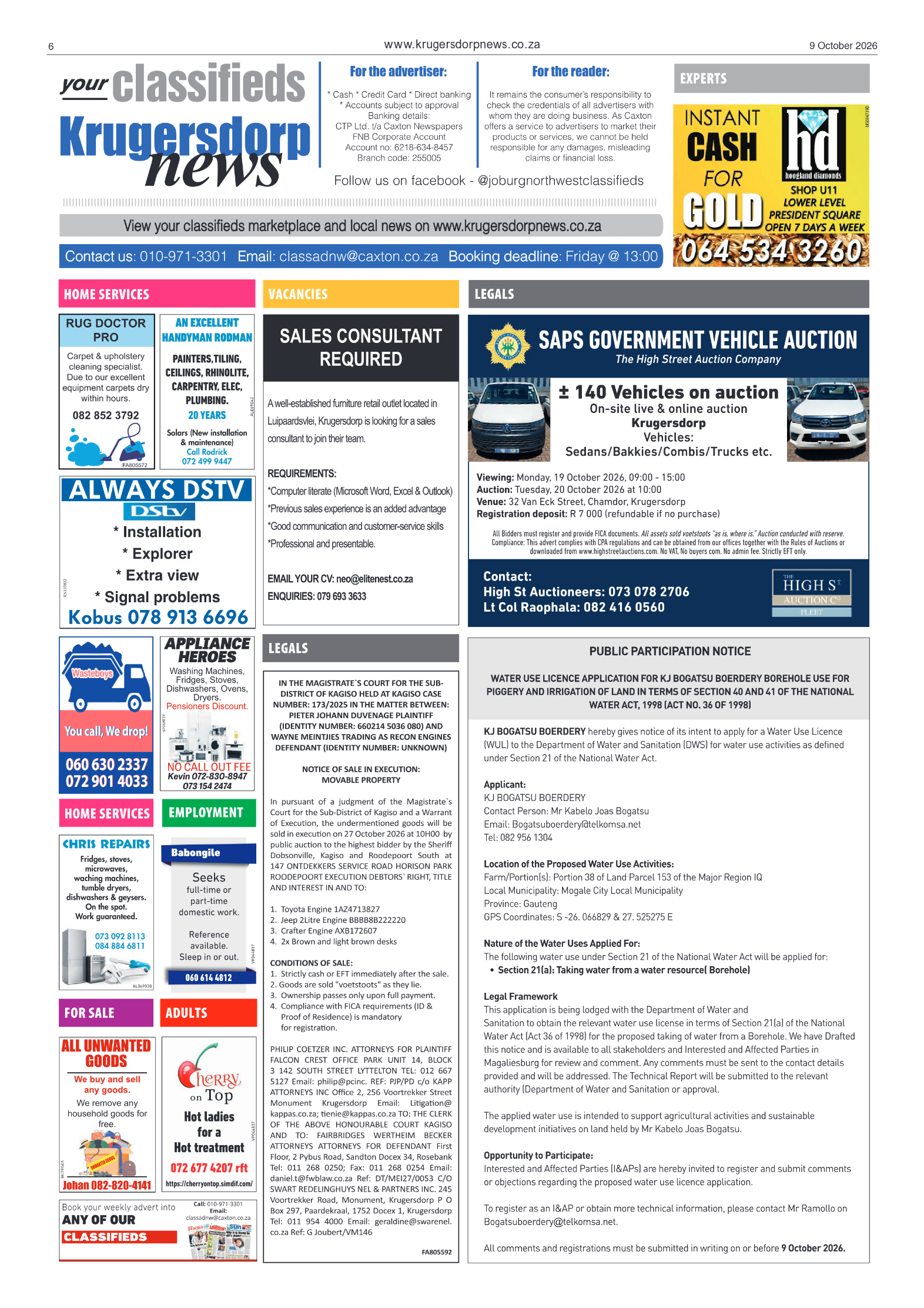 Krugersdorp News 9 October 2026 page 8