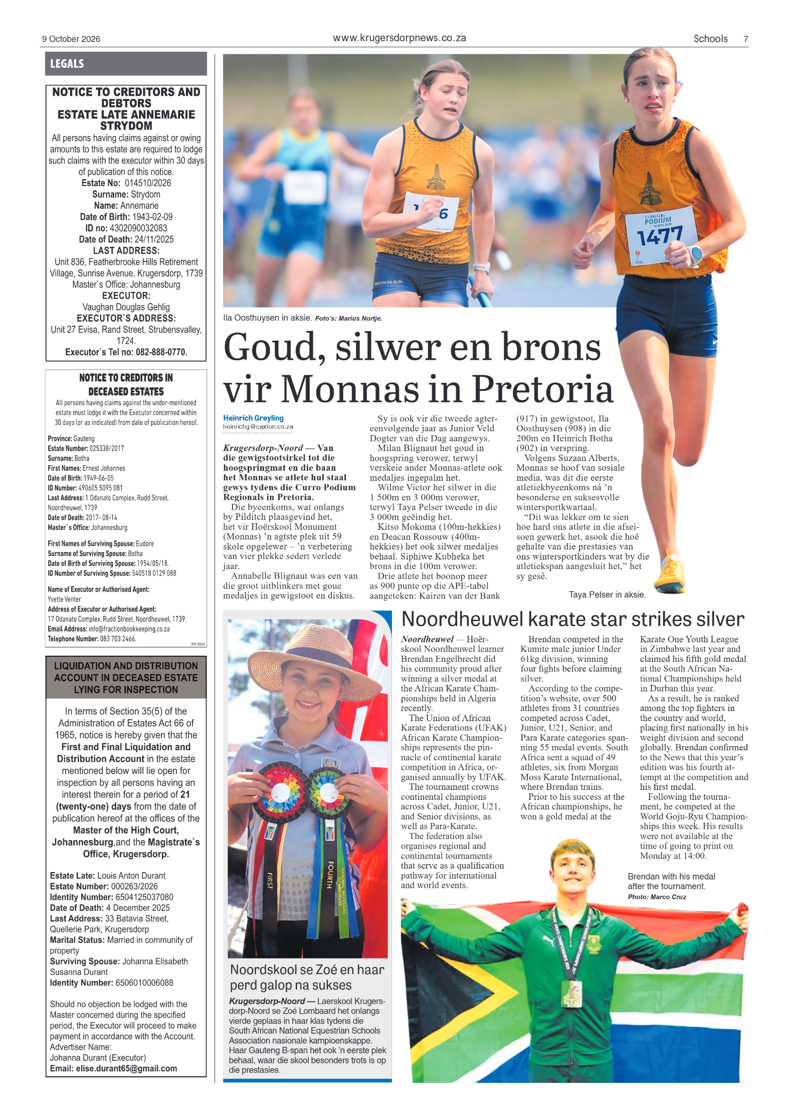 Krugersdorp News 9 October 2026 page 9