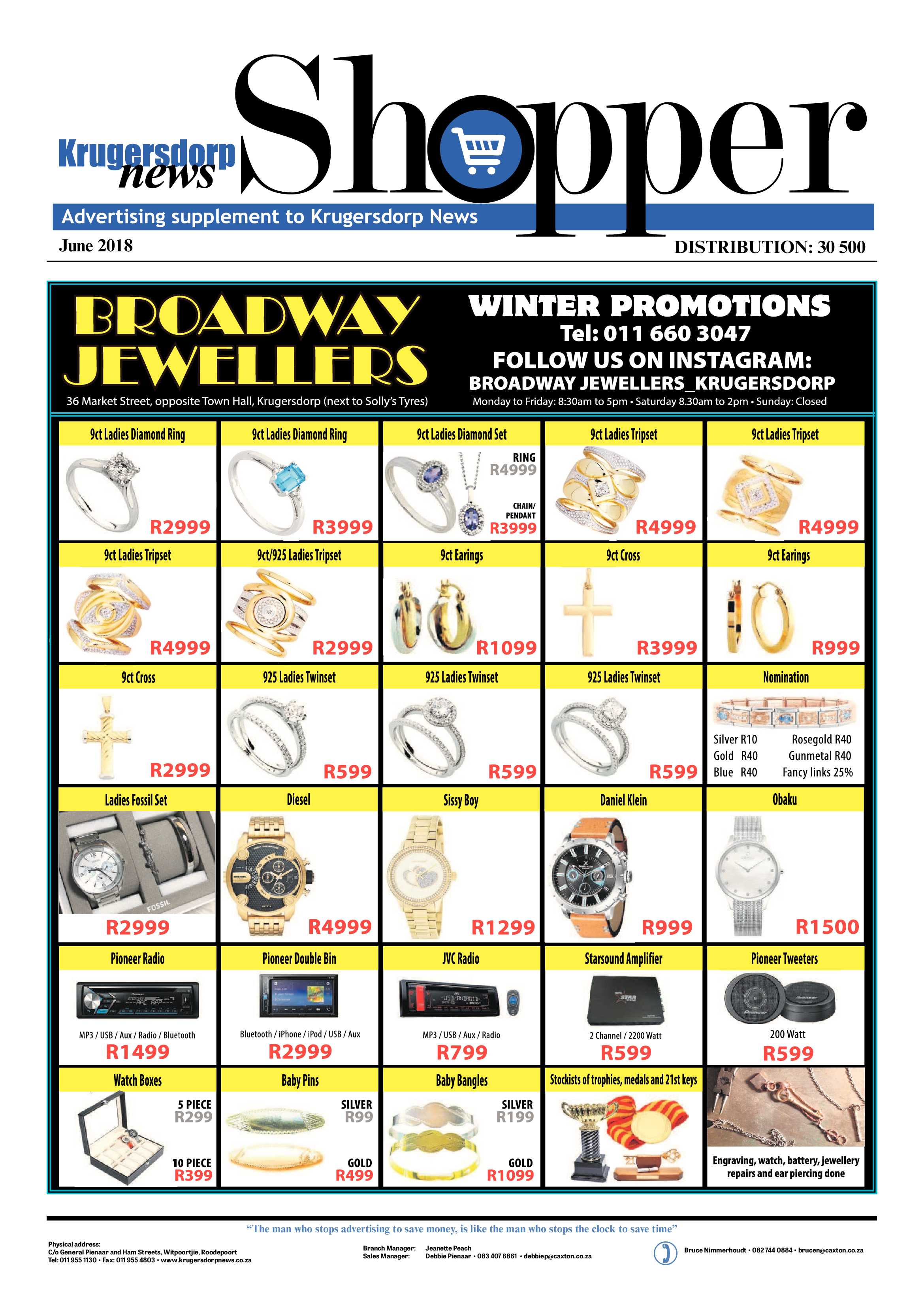 Krugersdorp News Shopper June 2018 page 1