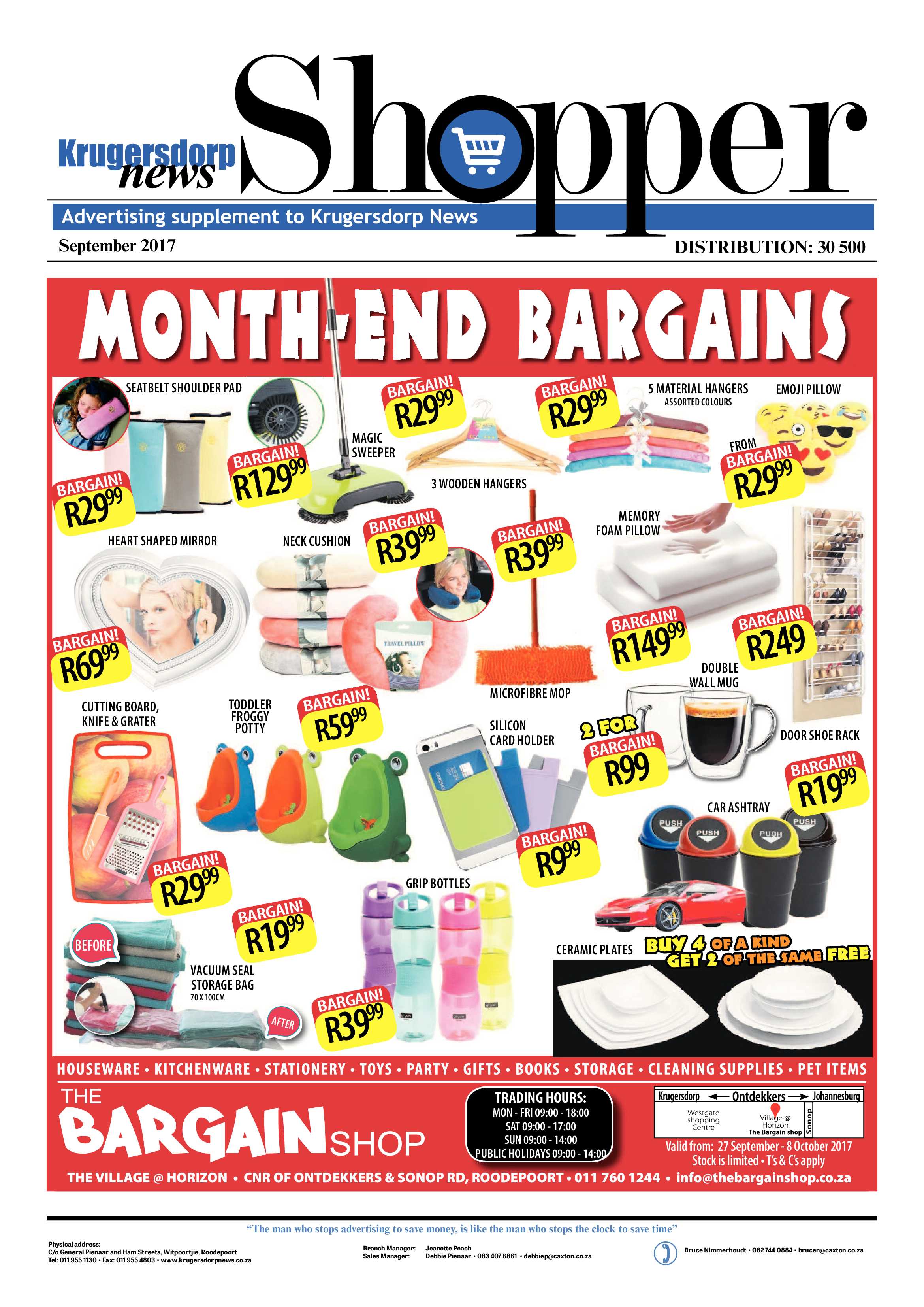 Krugersdorp News Shopper – September 2017 page 1