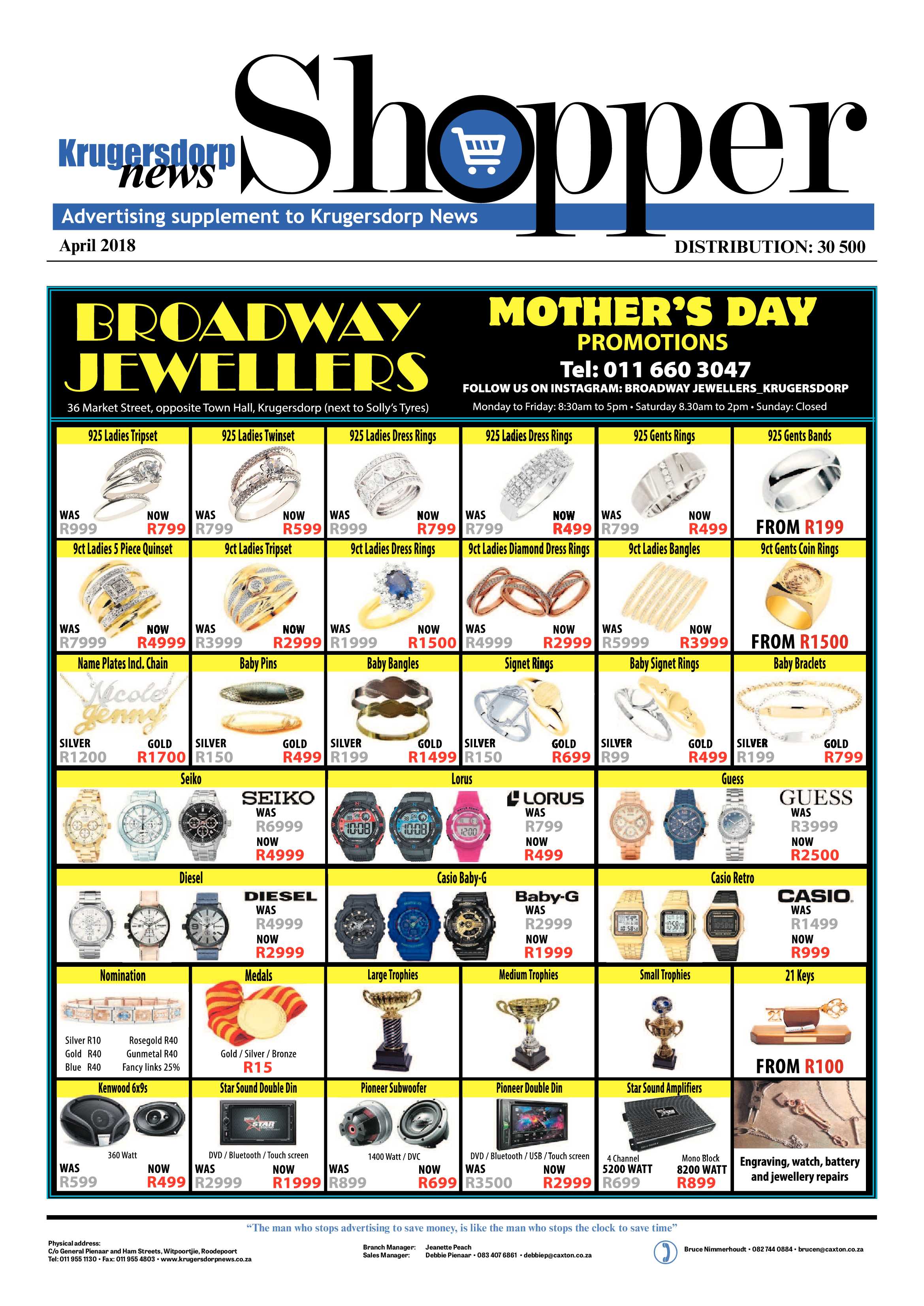Krugersdorp News Shopper – April 2018 page 1