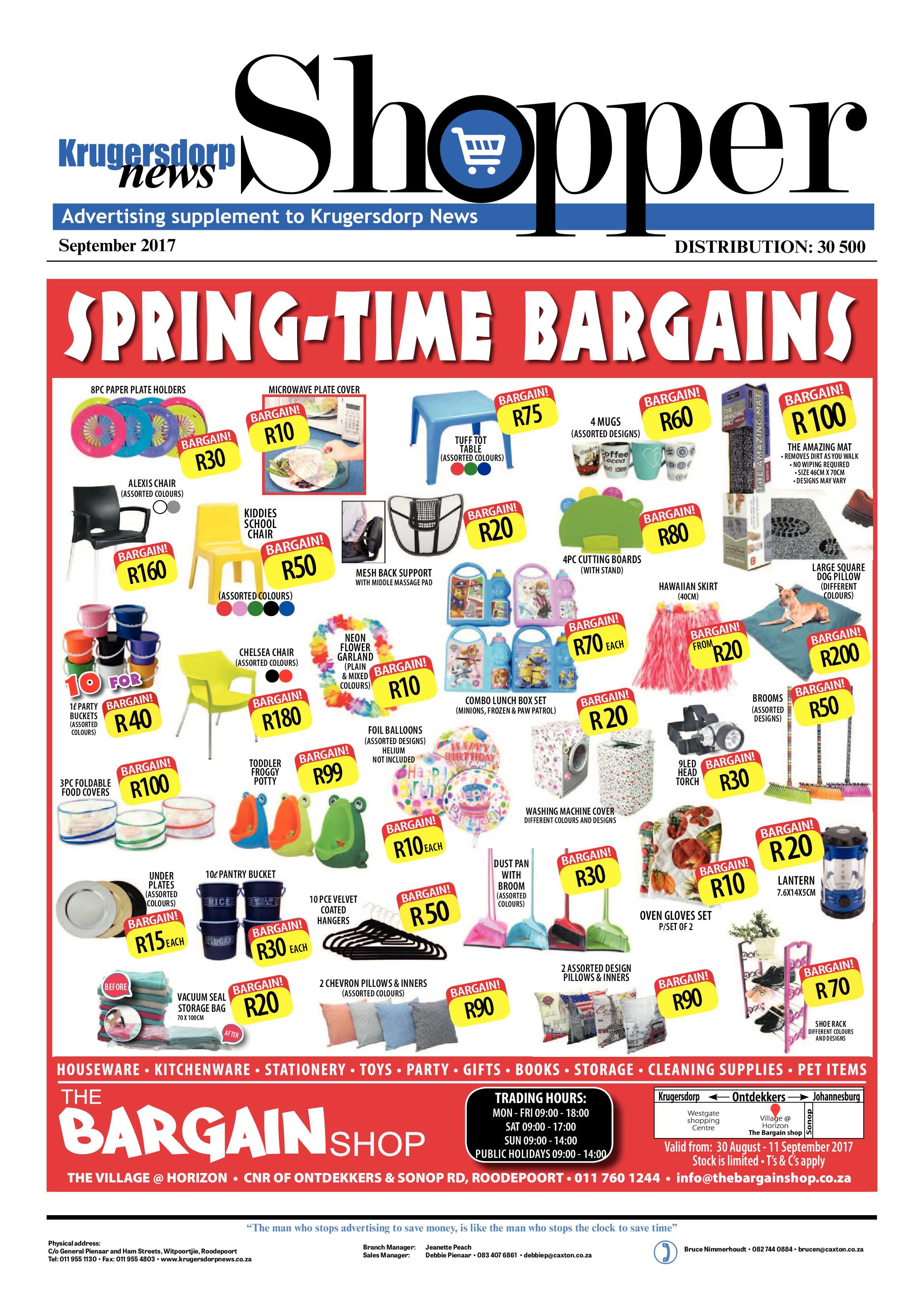 Krugersdorp News Shopper – August 2017 page 1