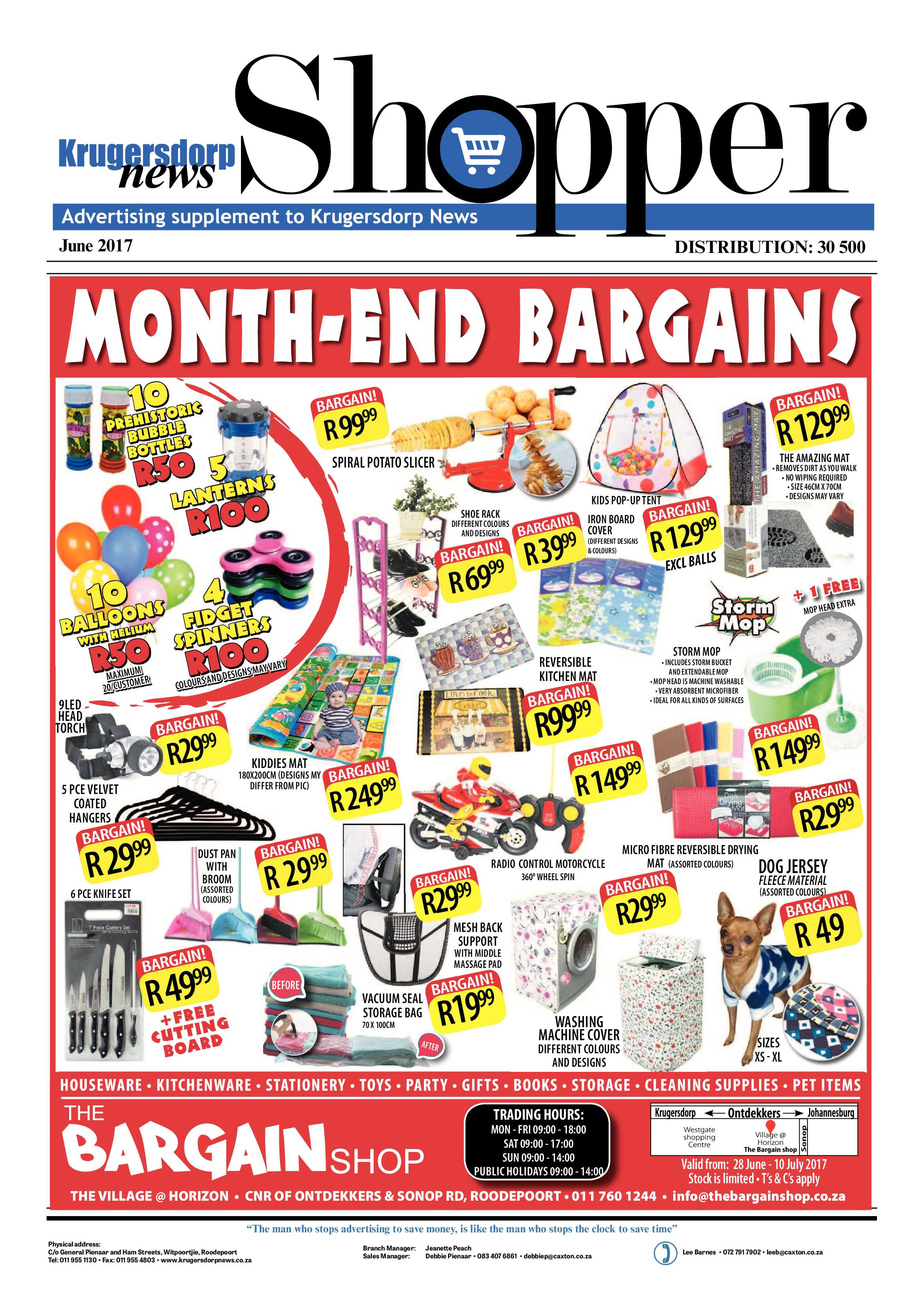 Krugersdorp News Shopper – June 2017 page 1