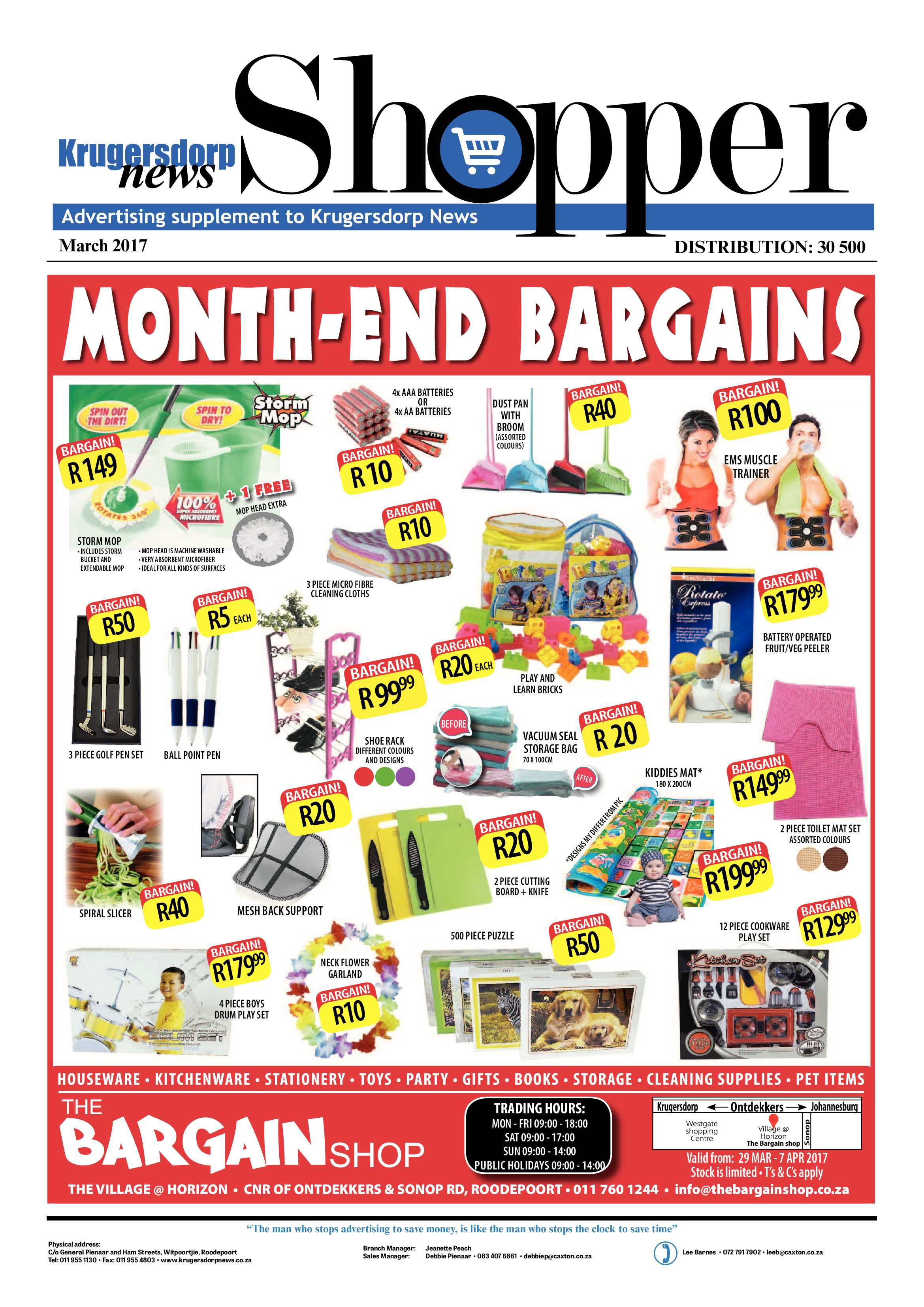 Krugersdorp News Shopper – March 2017 page 1