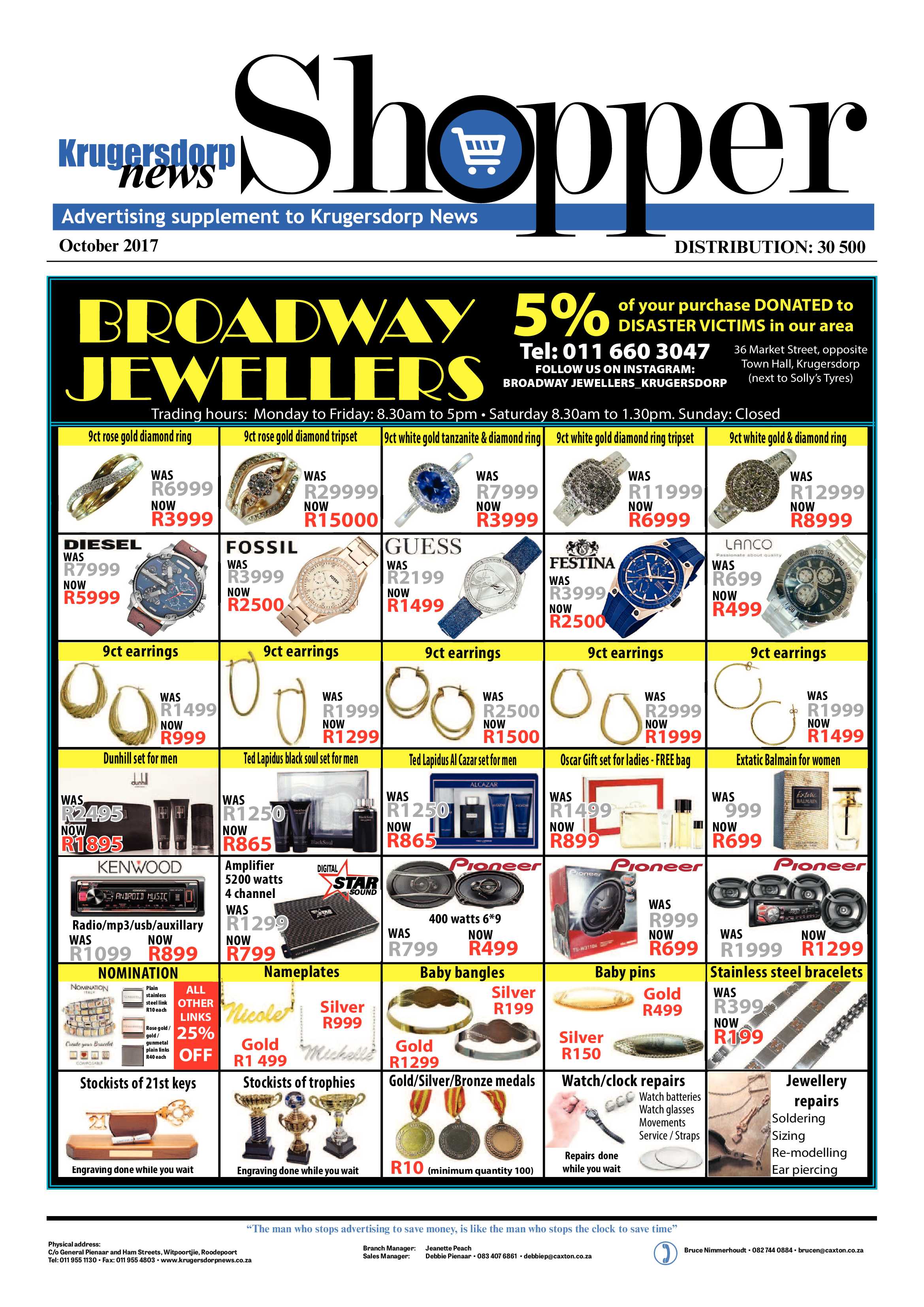 Krugersdorp News Shopper – October 2017 page 1