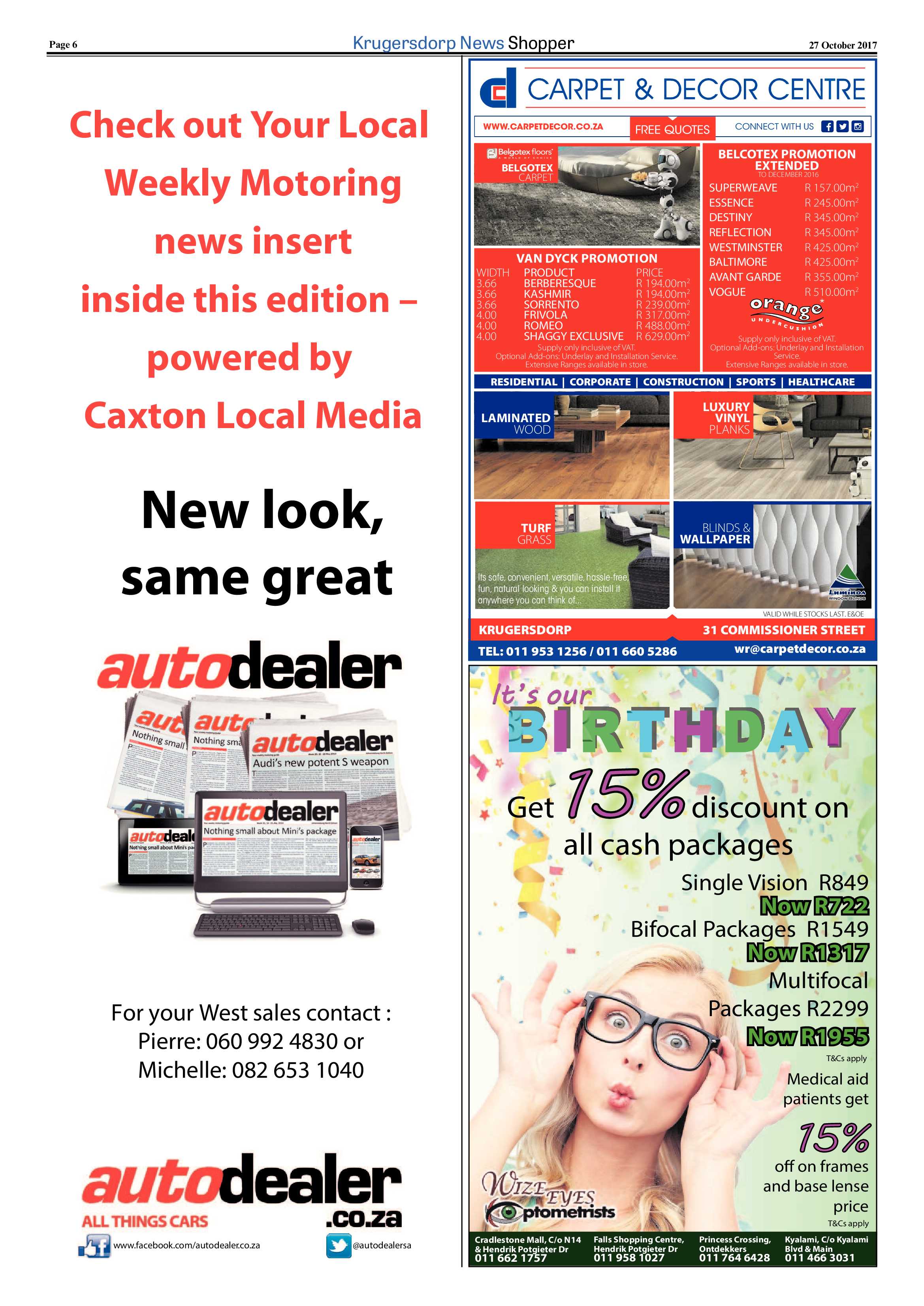 Krugersdorp News Shopper – October 2017 page 6