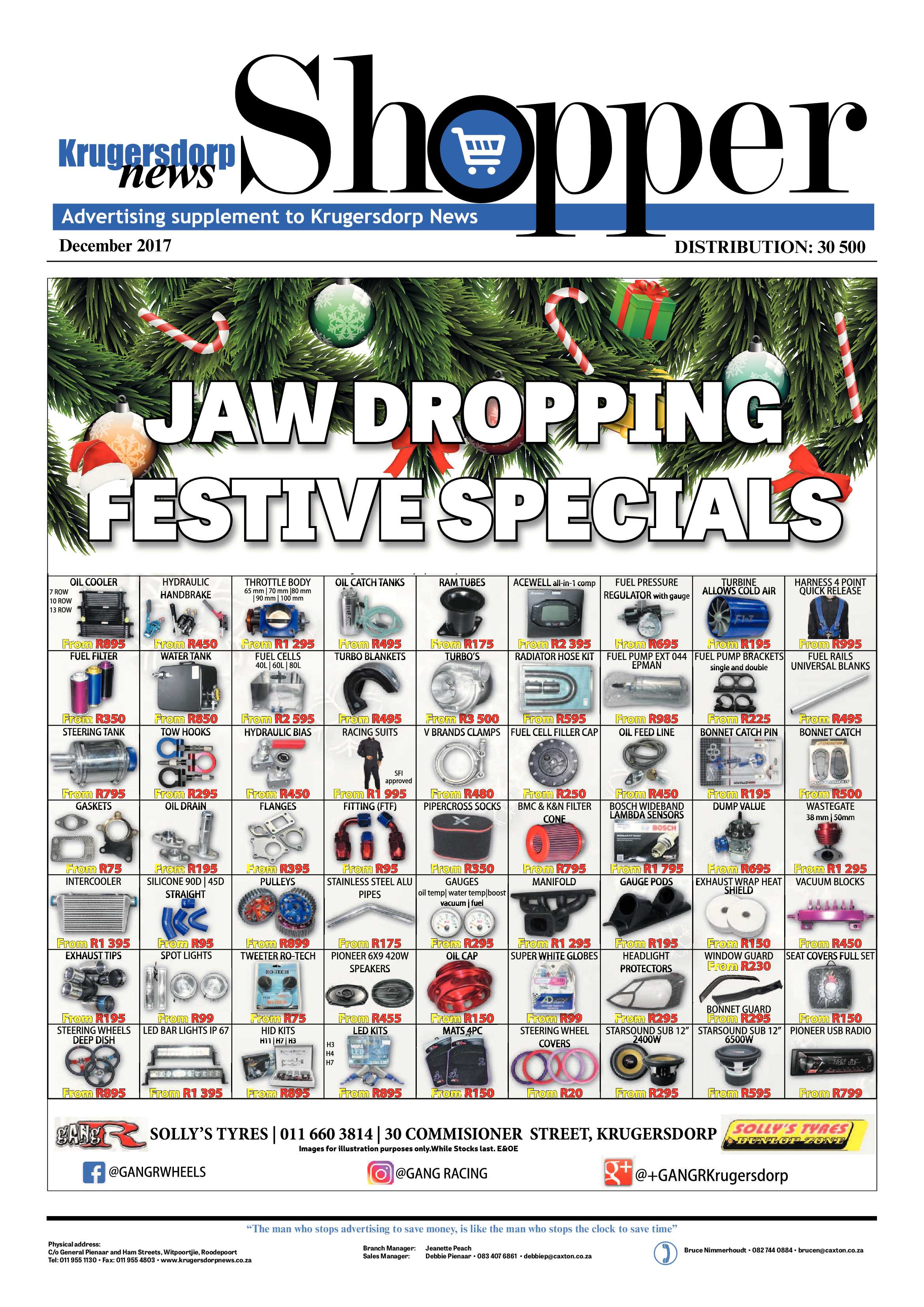 Krugersdorp News Shopper 15 December 2017 page 1