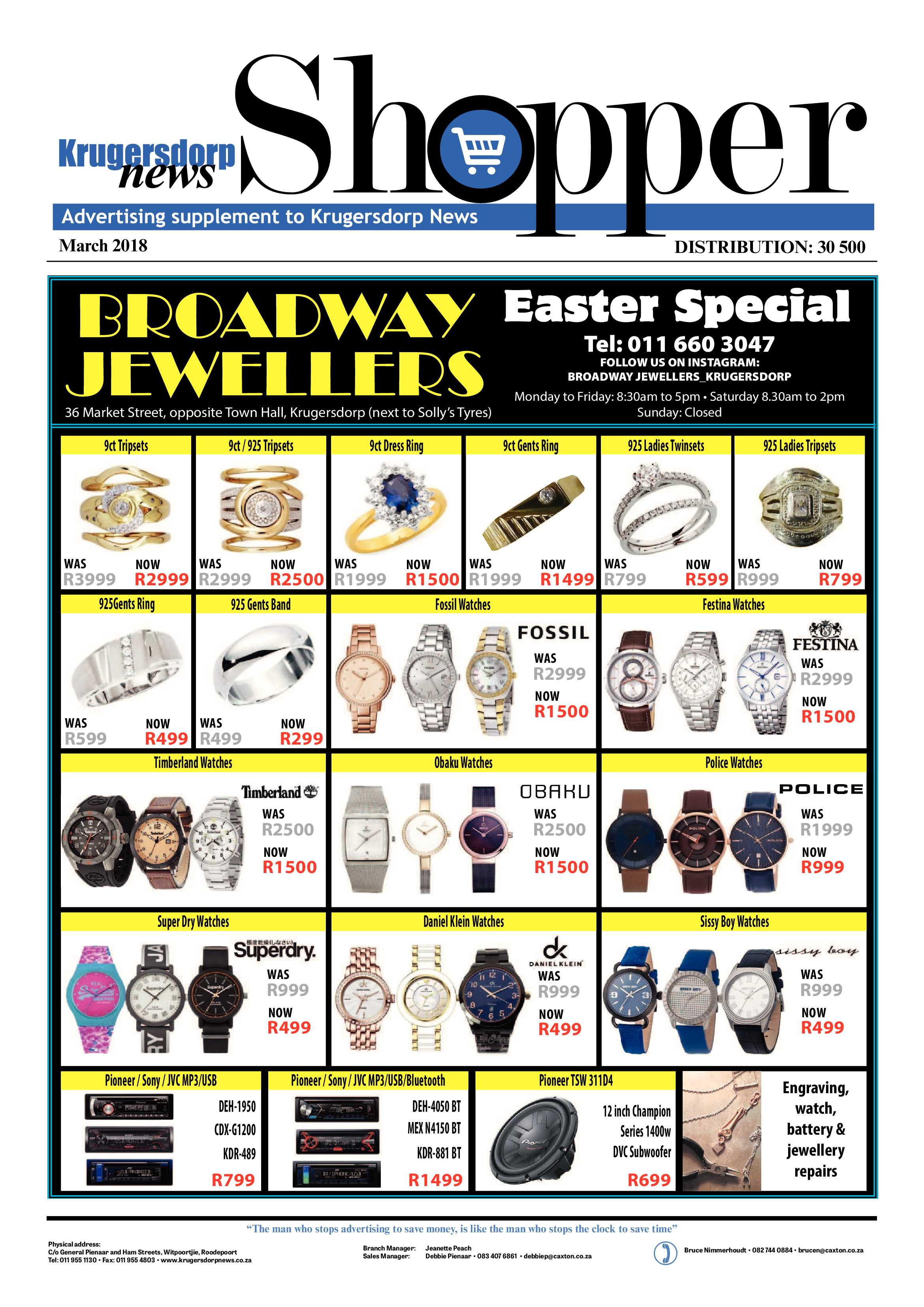 Krugersdorp News Shopper 30 March 2018 page 1