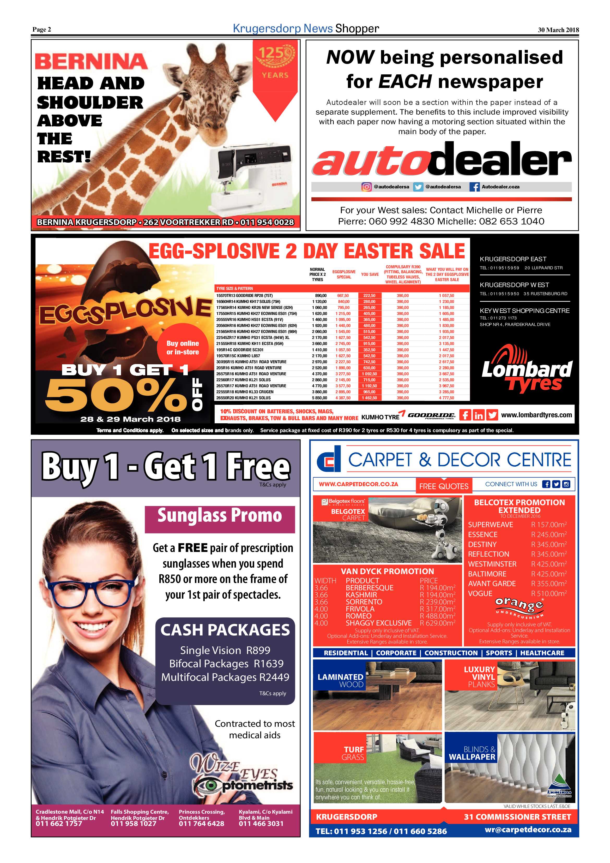 Krugersdorp News Shopper 30 March 2018 page 2