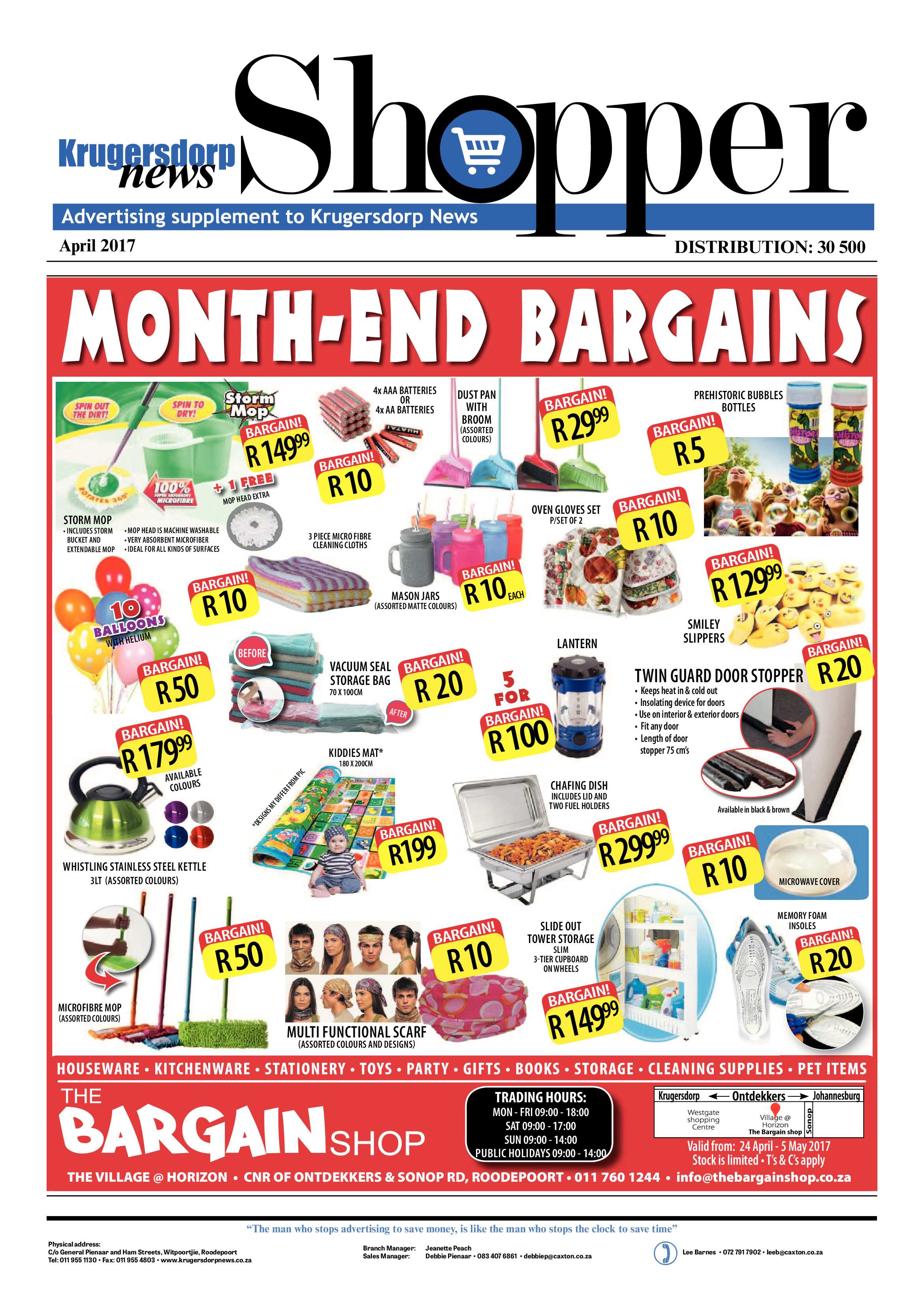 Krugersdorp News Shopper April 2017 page 1