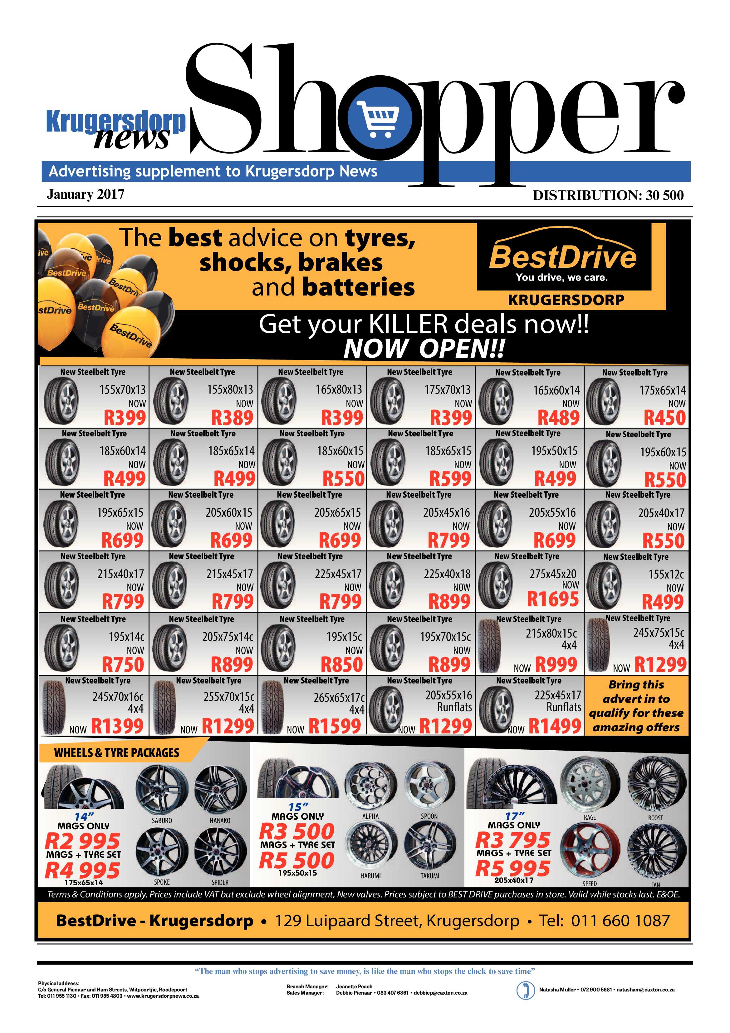 Krugersdorp News Shopper January 2017 page 1