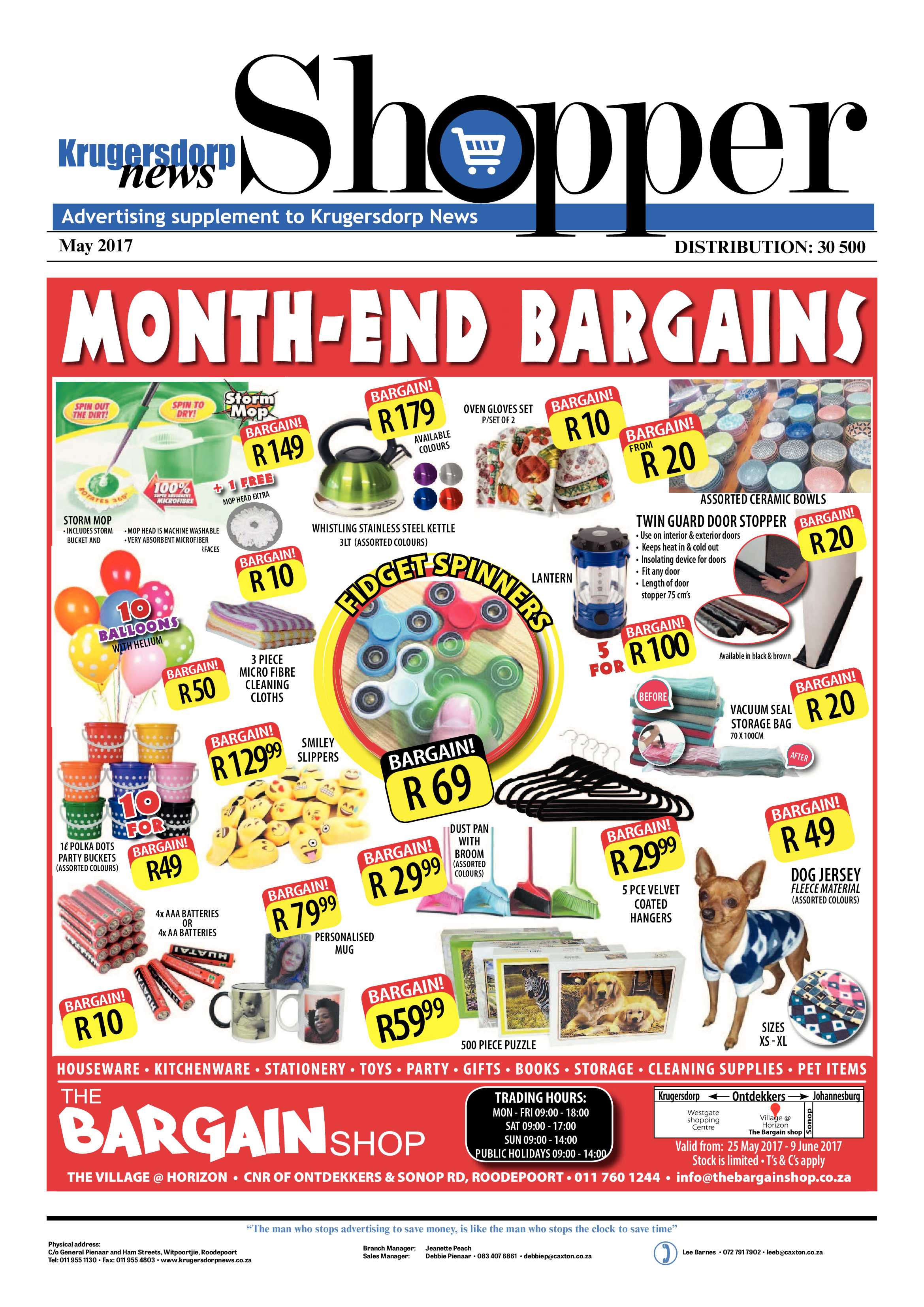 Krugersdorp News Shopper May 2017 page 1