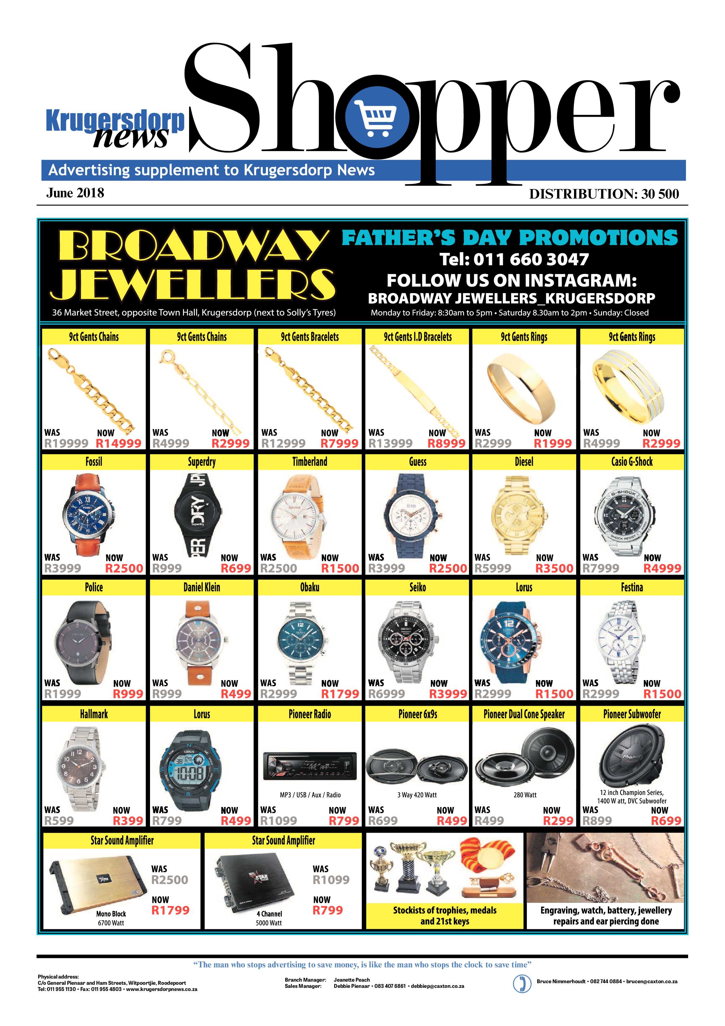 Krugersdorp News Shopper May 2018 page 1