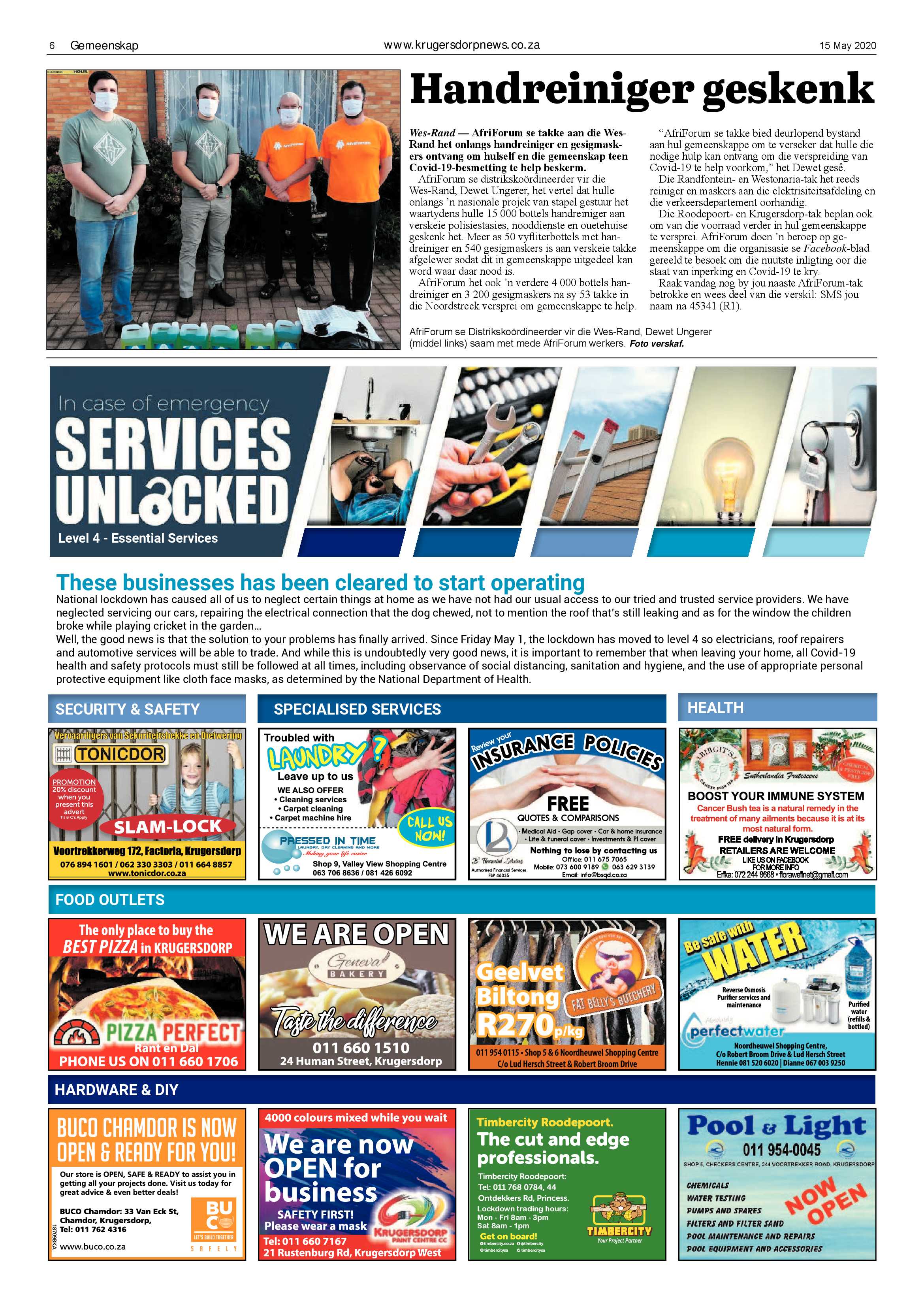 Krugersdorp News 15 May 2020 page 6