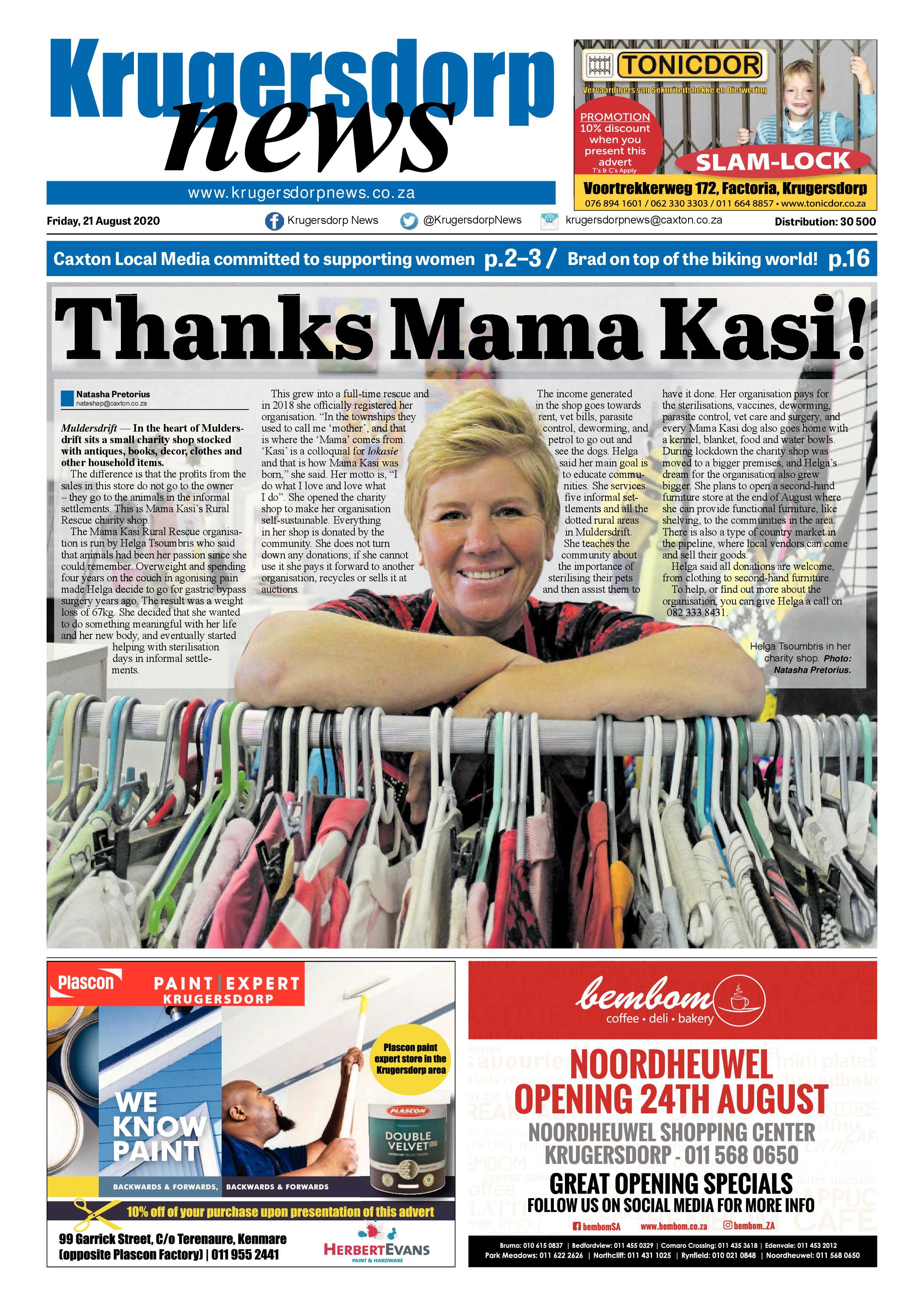Krugersdorp News 21 August 2020 page 1