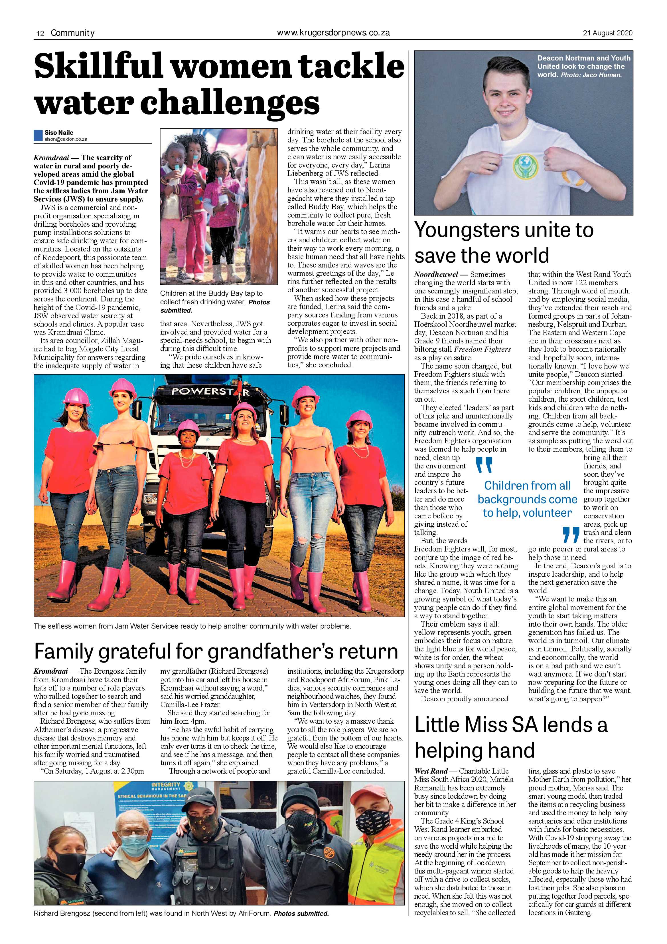 Krugersdorp News 21 August 2020 page 12