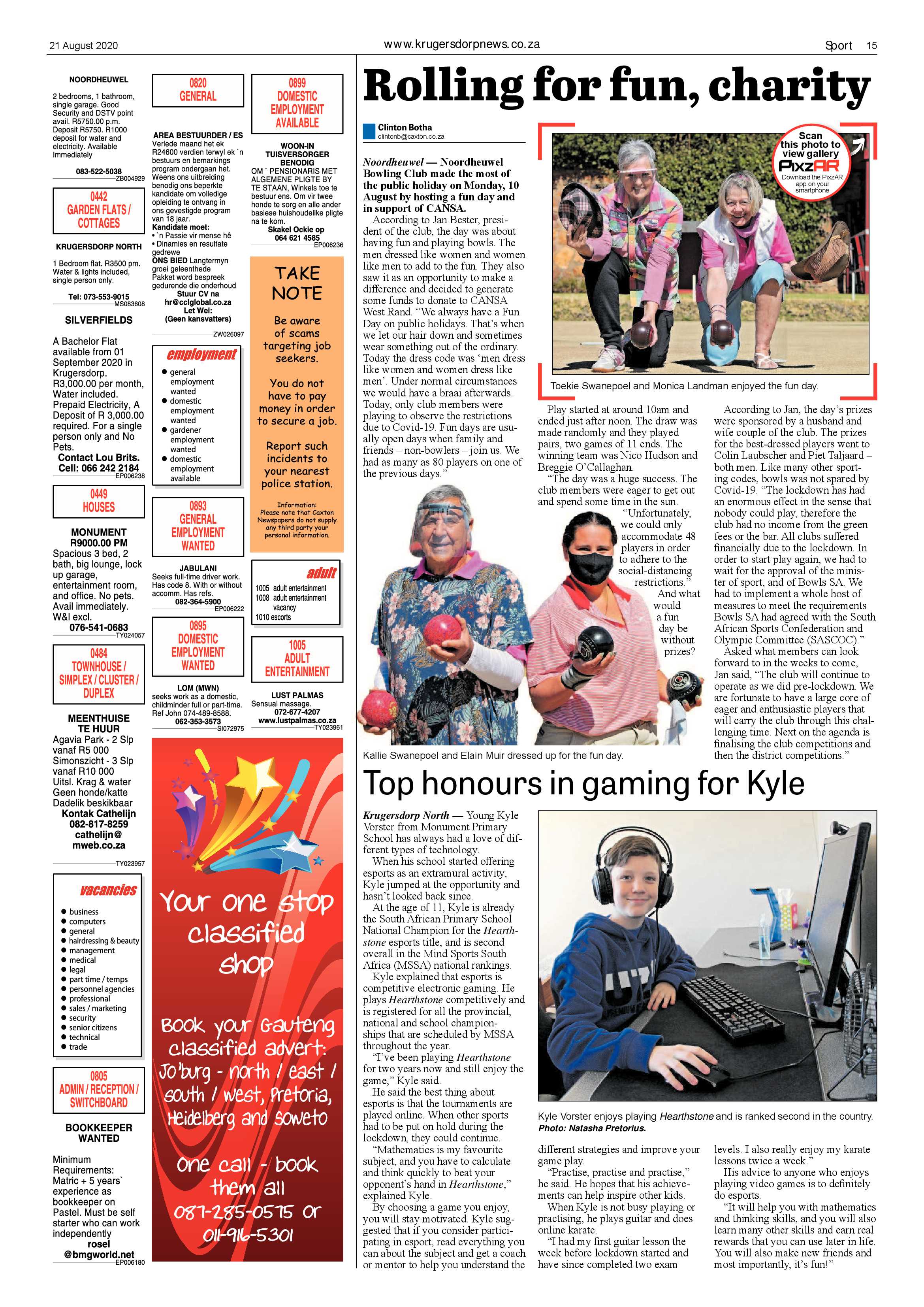 Krugersdorp News 21 August 2020 page 15