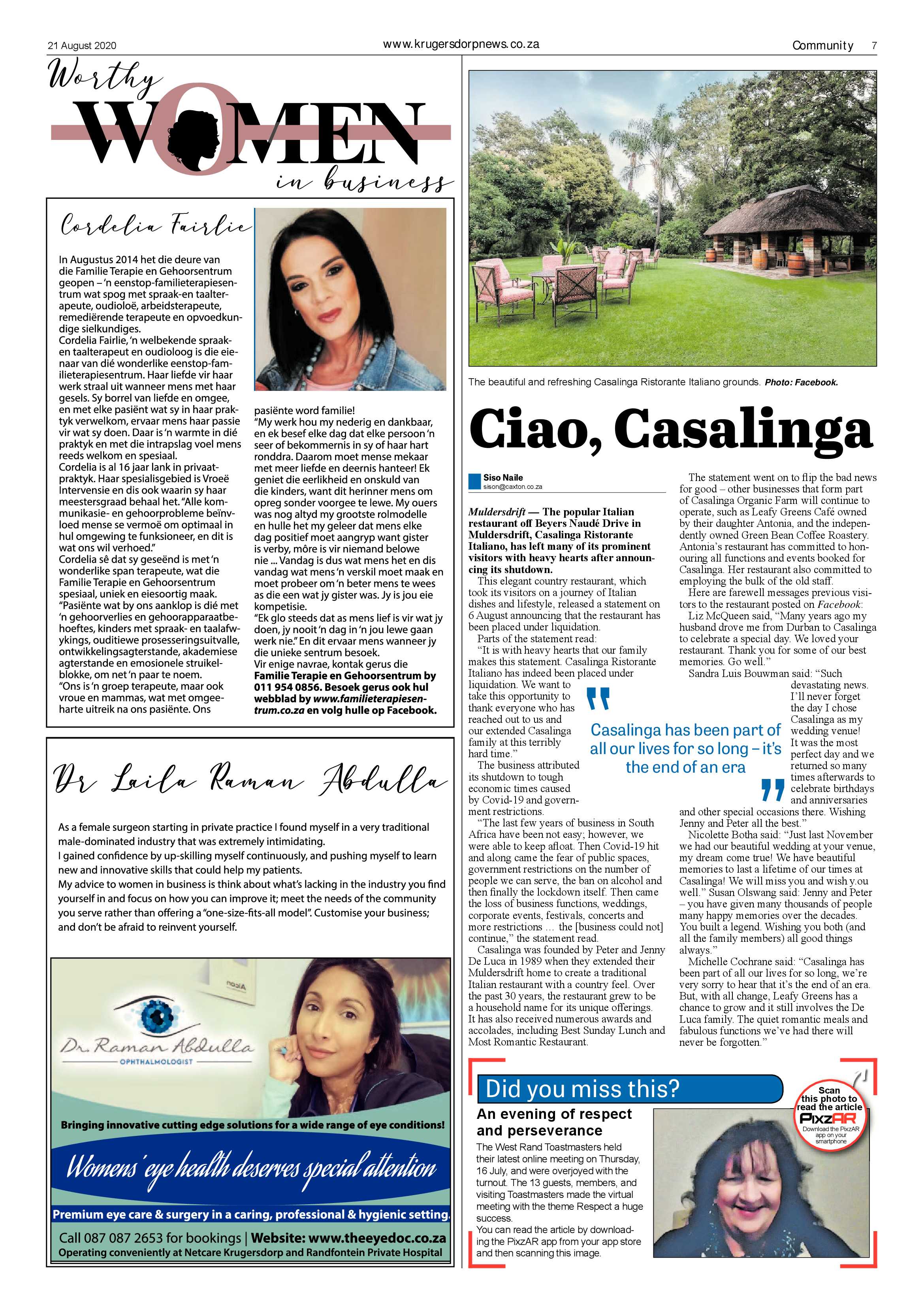 Krugersdorp News 21 August 2020 page 7