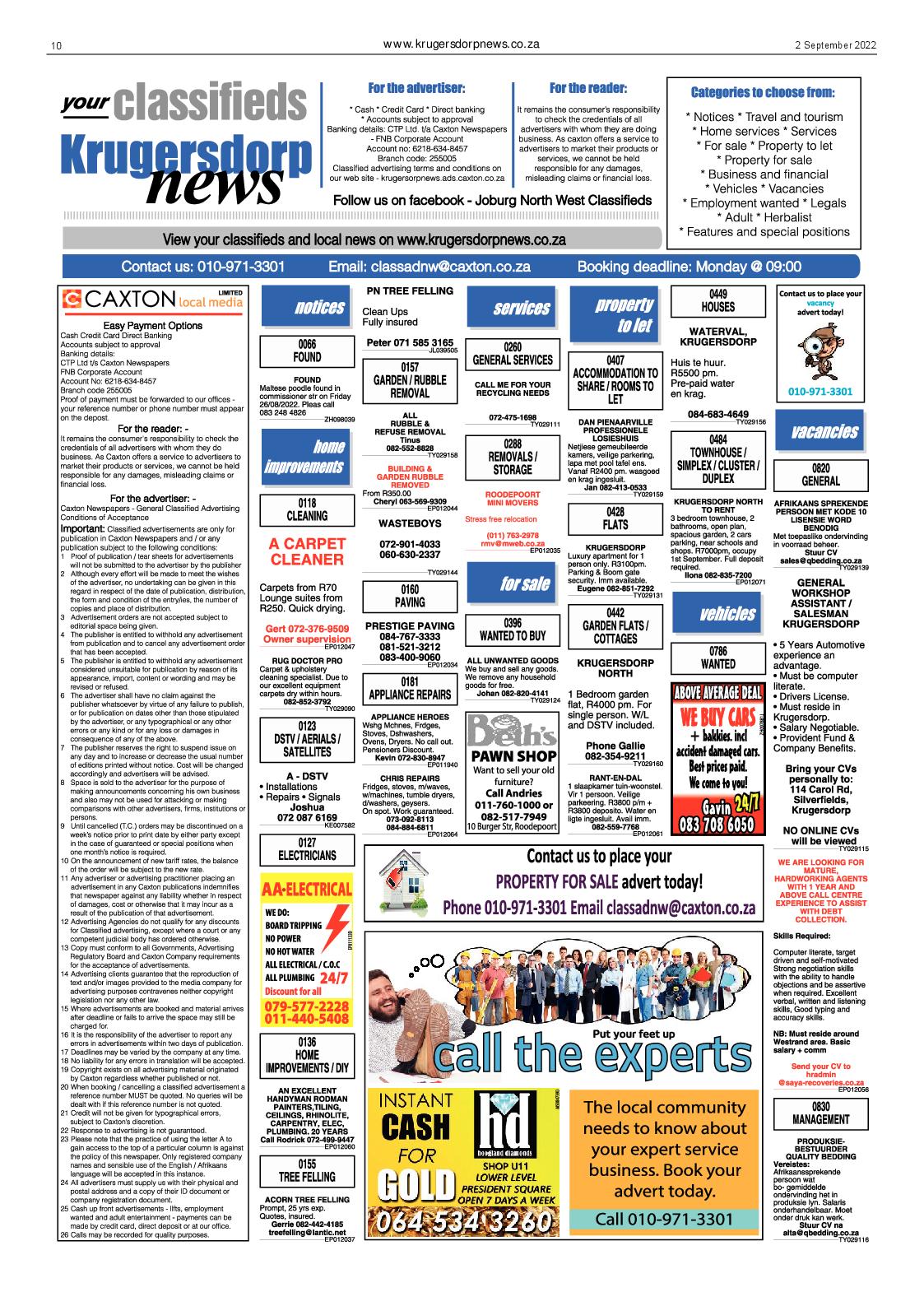 Krugersdorp News 2 September 2022 page 10