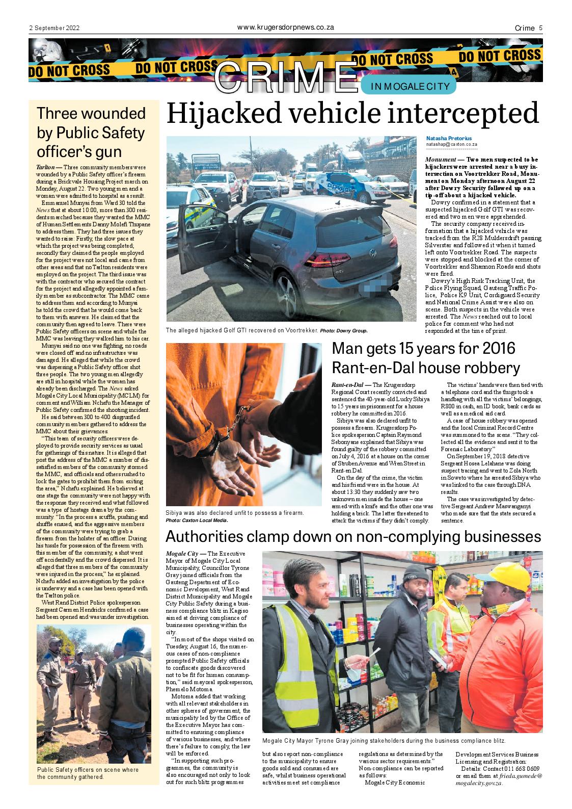 Krugersdorp News 2 September 2022 page 5
