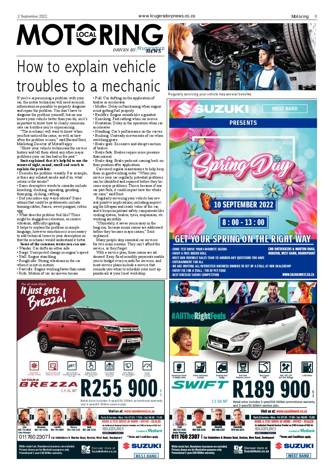 Krugersdorp News 2 September 2022 page 9